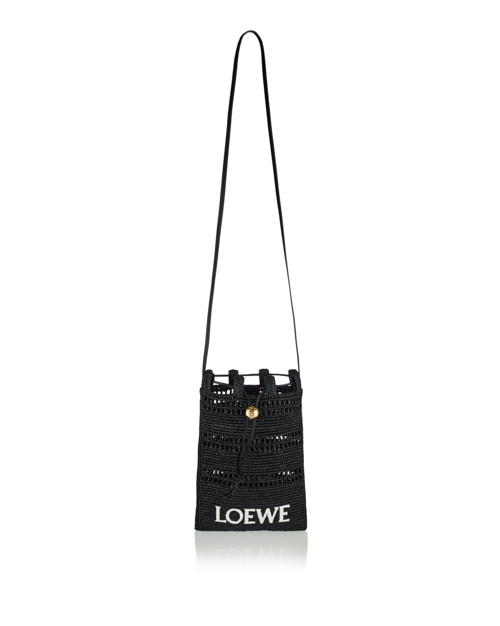 Drawstring Raffia Pocket Bag Loewe – Гарантія оригінальності – боковий вид