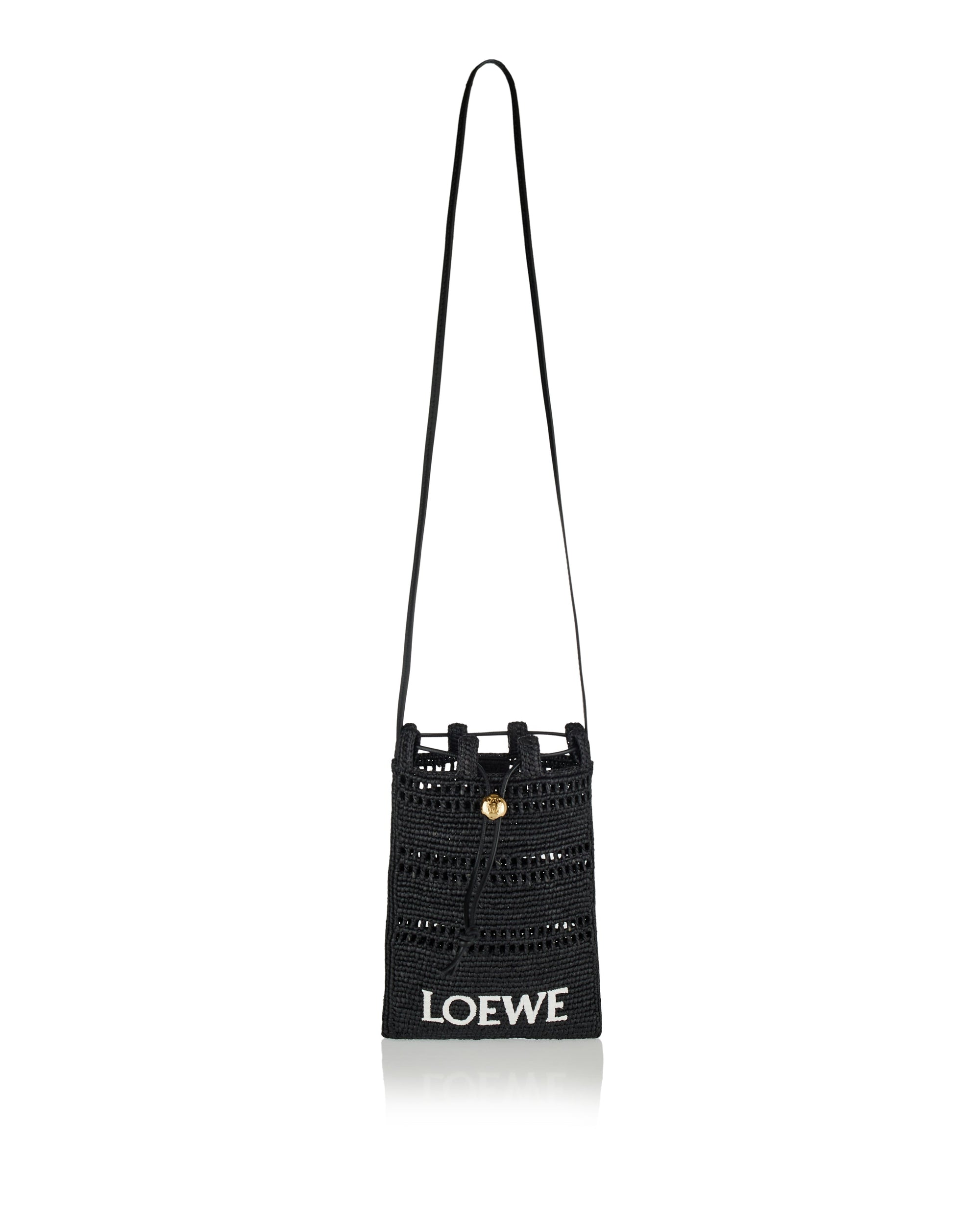 Drawstring Raffia Pocket Bag Loewe – Гарантія оригінальності – боковий вид