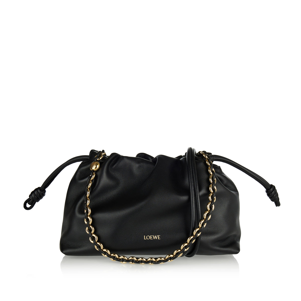 Flamenco Medium Leather Clutch Loewe оригінал – Купити в Україні – боковий вид