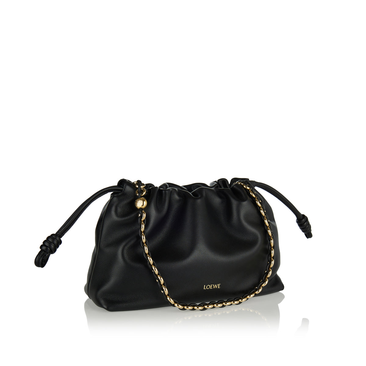 Flamenco Medium Leather Clutch Loewe оригінал – Купити в Україні – вид ззаду