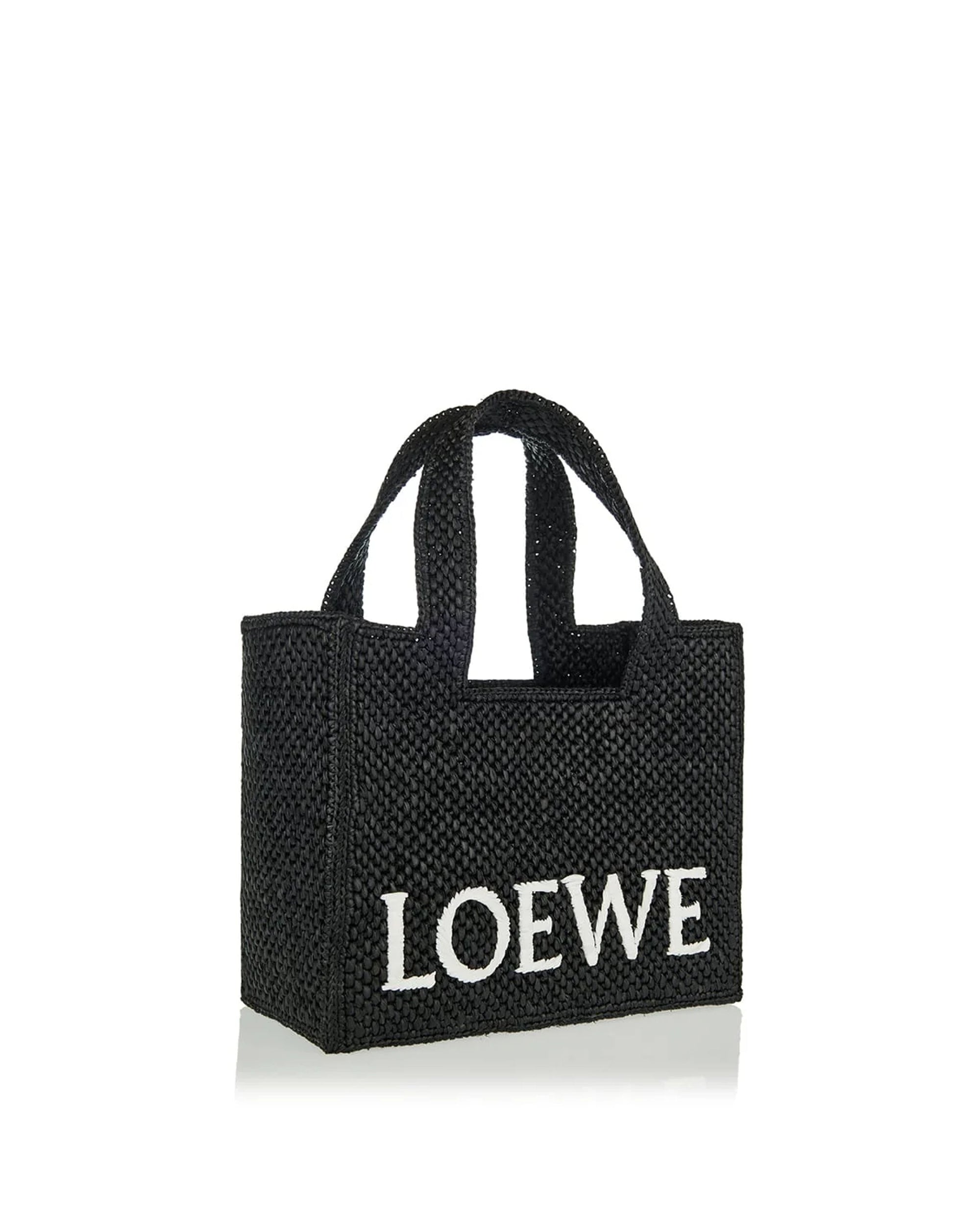 Small Loewe Font Raffia Tote Loewe – Гарантія оригінальності – вид ззаду