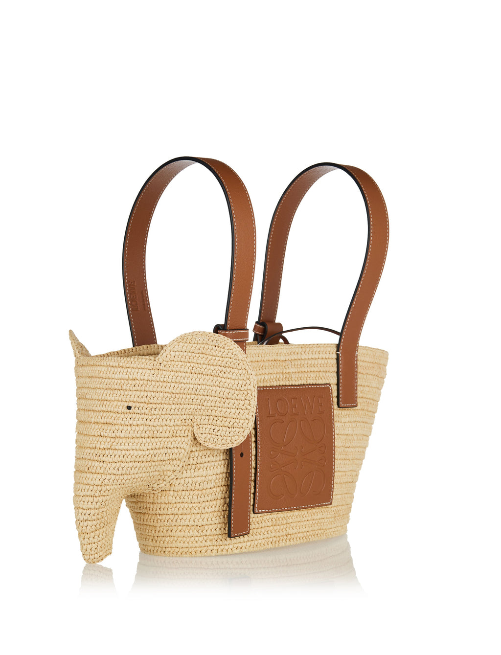 Small Elephant Raffia Basket Bag Loewe – Гарантія оригінальності – вид ззаду