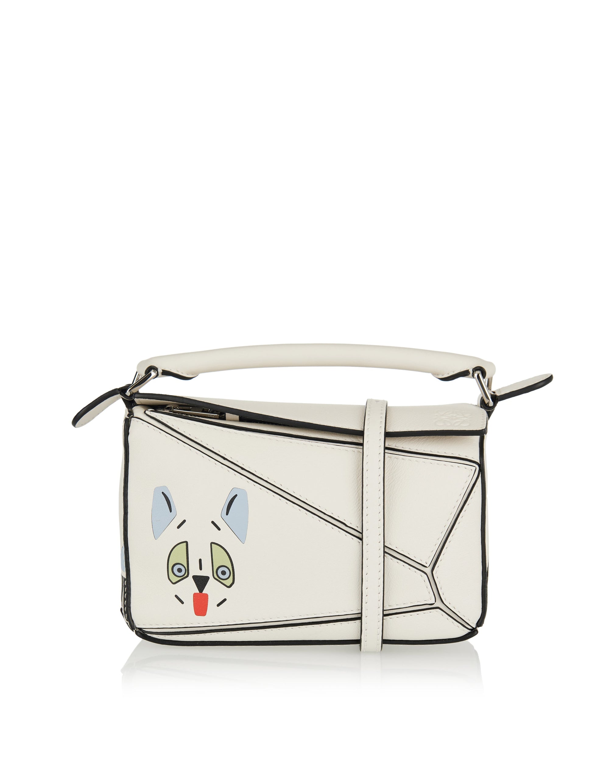 Оригінальна Futurist Cat Mini Puzzle Leather Bag Loewe – боковий вид