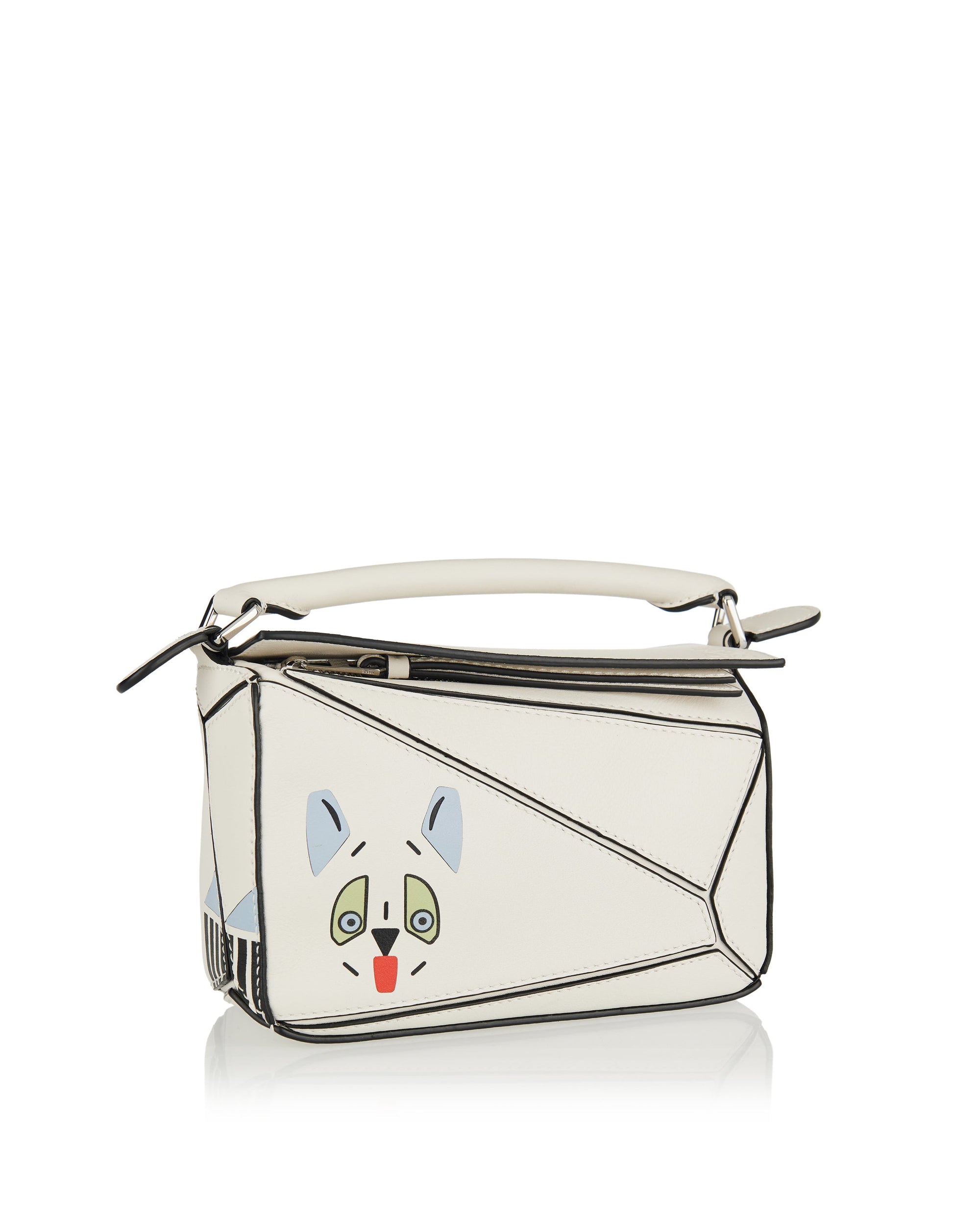 Оригінальна Futurist Cat Mini Puzzle Leather Bag Loewe – вид ззаду