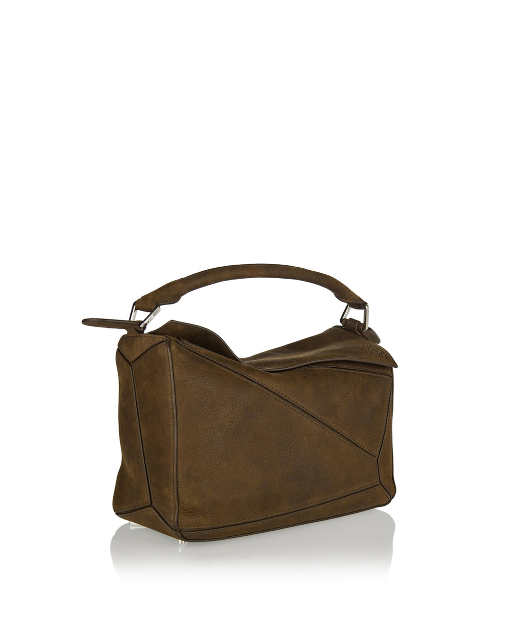 Small Featherlight Puzzle Nubuck Bag Loewe – Гарантія оригінальності – вид ззаду