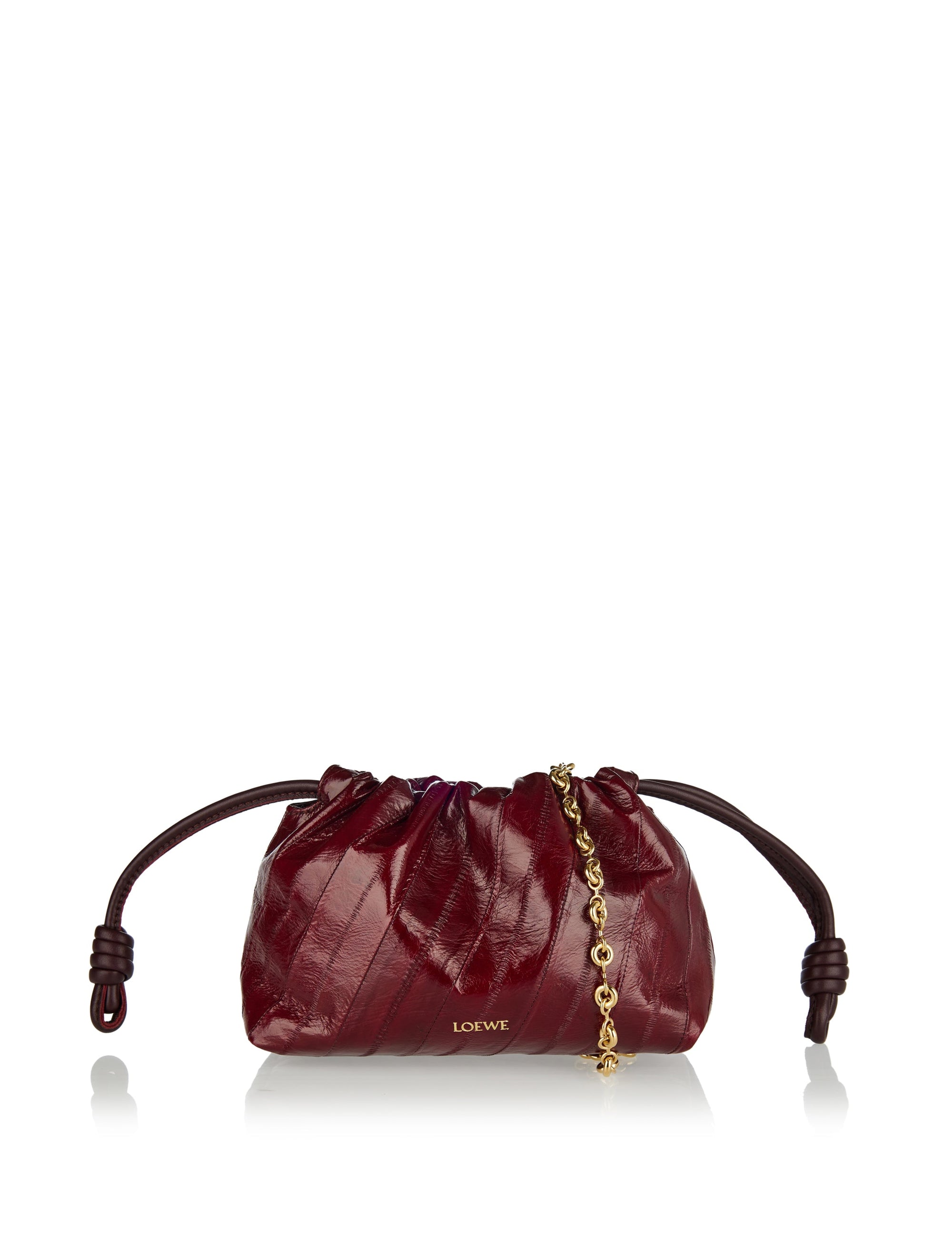 Mini Flamenco Hagfish Leather Purse Loewe – Гарантія оригінальності – боковий вид