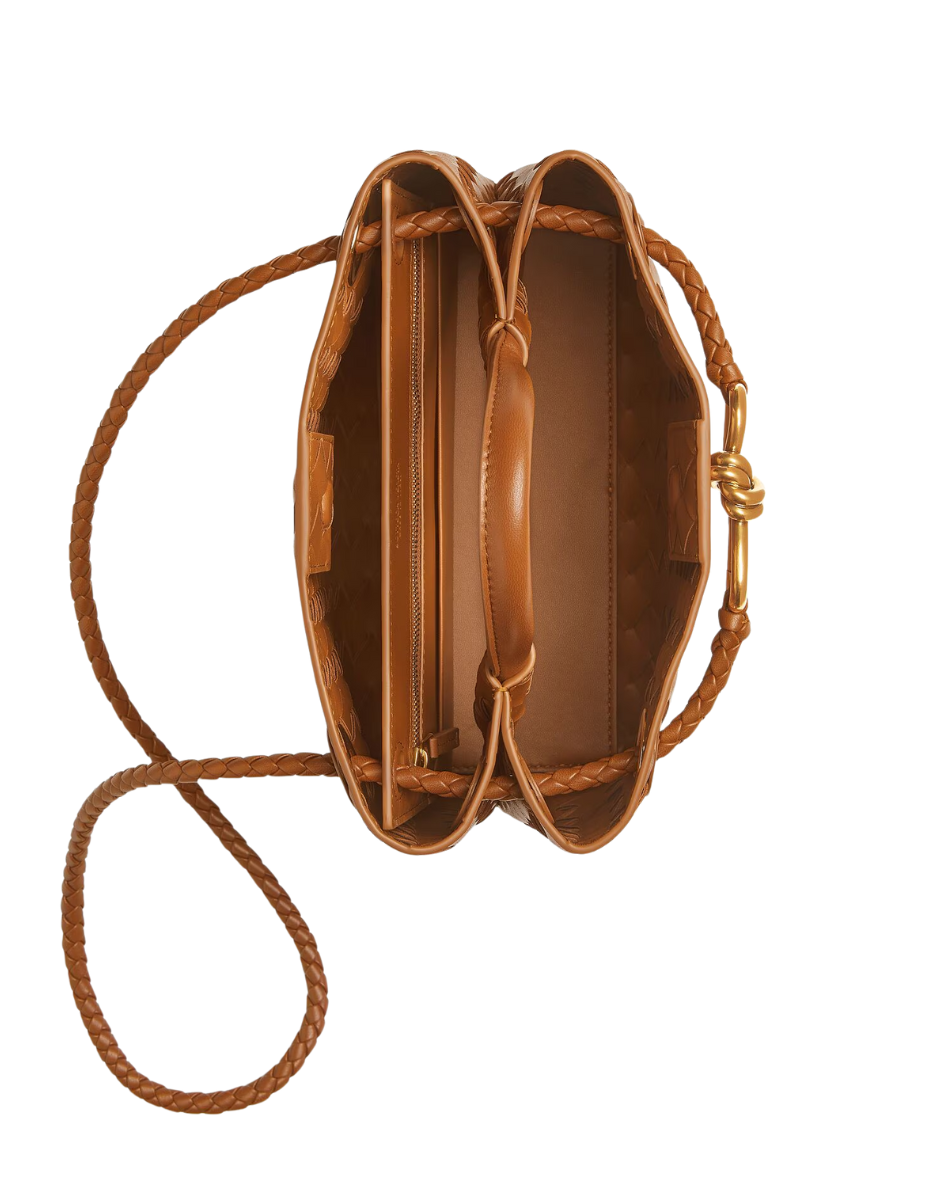 Andiamo Intrecciato Small Leather Tote Bag Bottega veneta – Гарантія оригінальності – детальний вид