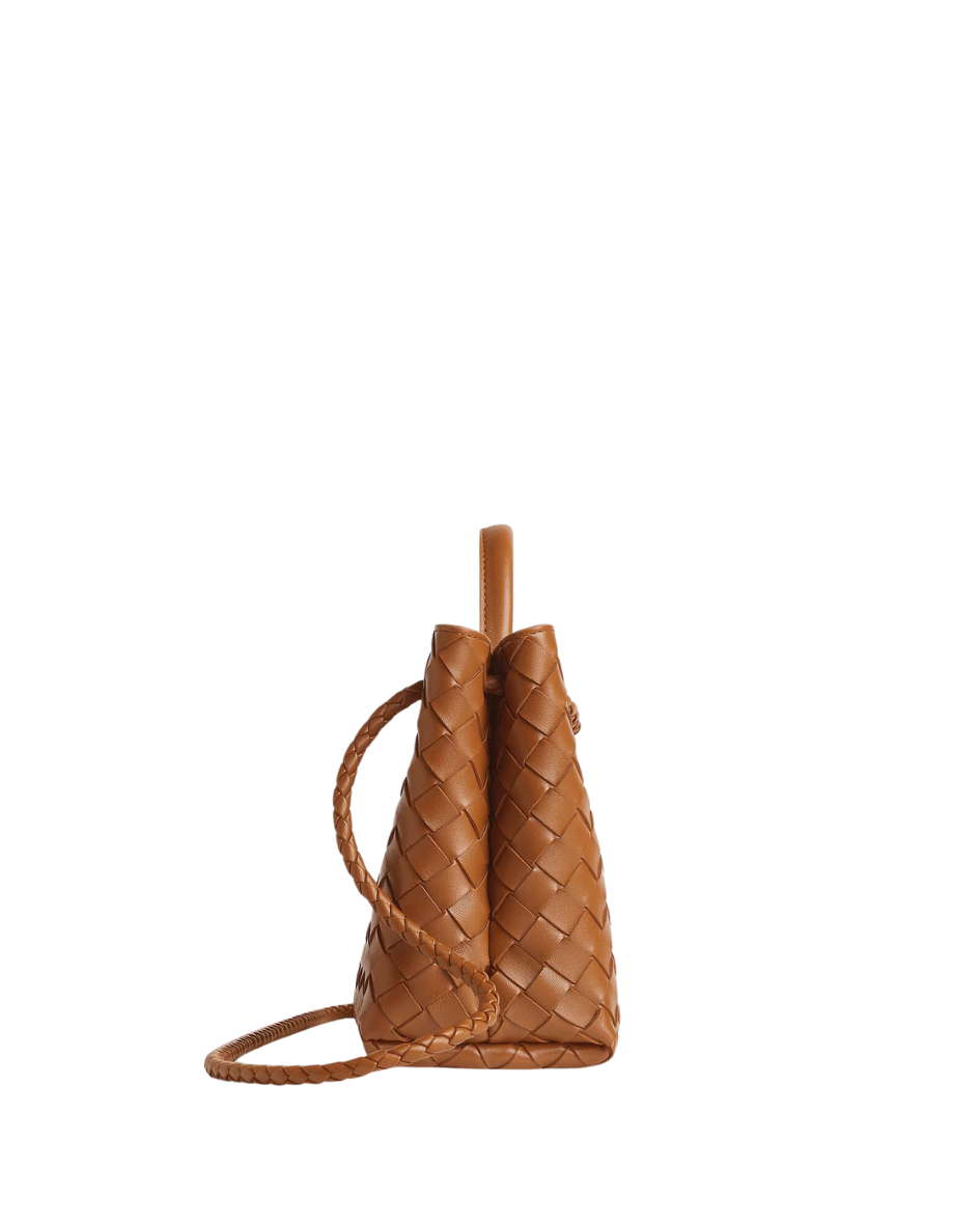 Andiamo Intrecciato Small Leather Tote Bag Bottega veneta – Гарантія оригінальності – вид ззаду