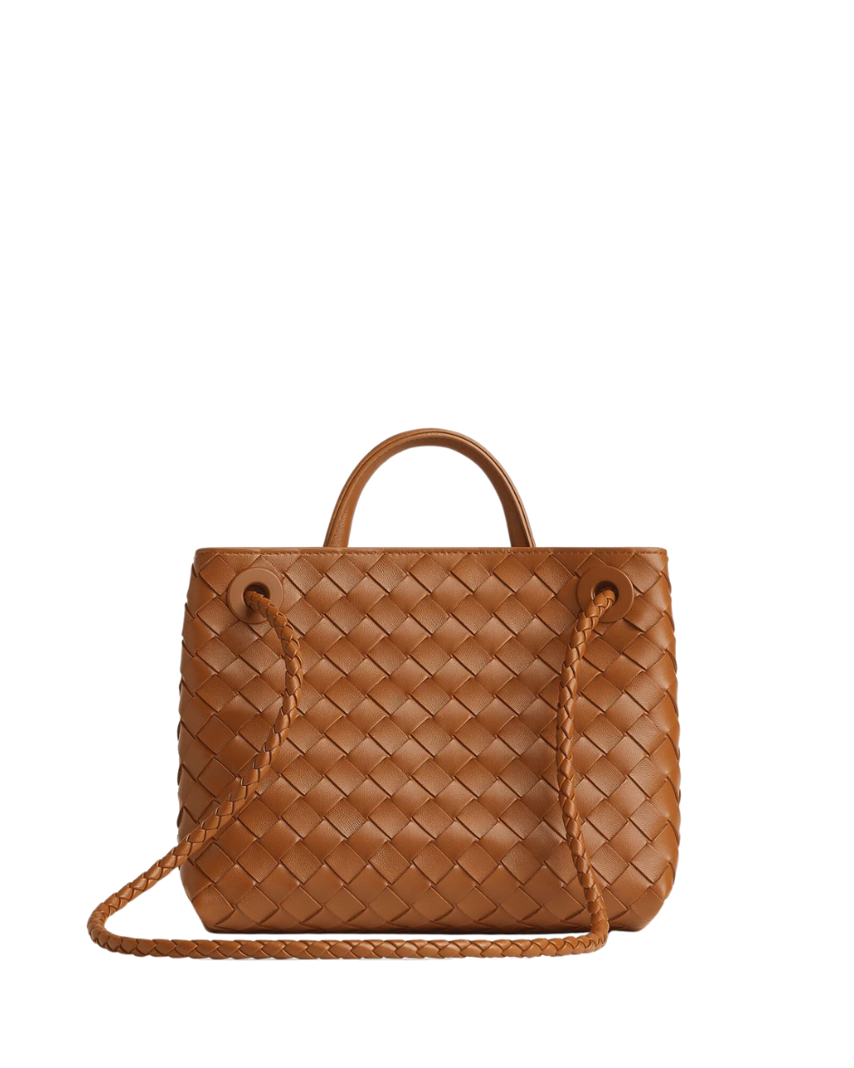 Andiamo Intrecciato Small Leather Tote Bag Bottega veneta – Гарантія оригінальності – збільшений вид