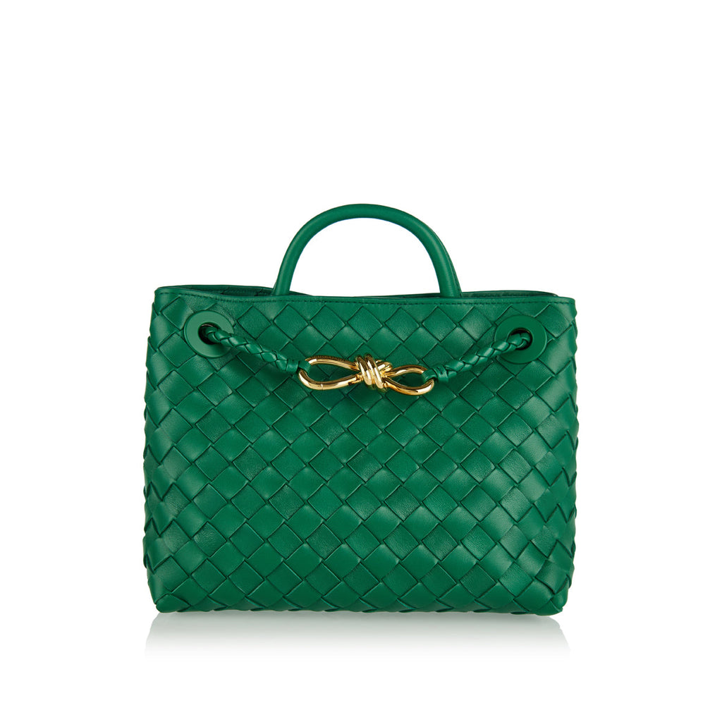Andiamo Small Leather Tote Bag Bottega veneta оригінал – Купити в Україні – боковий вид