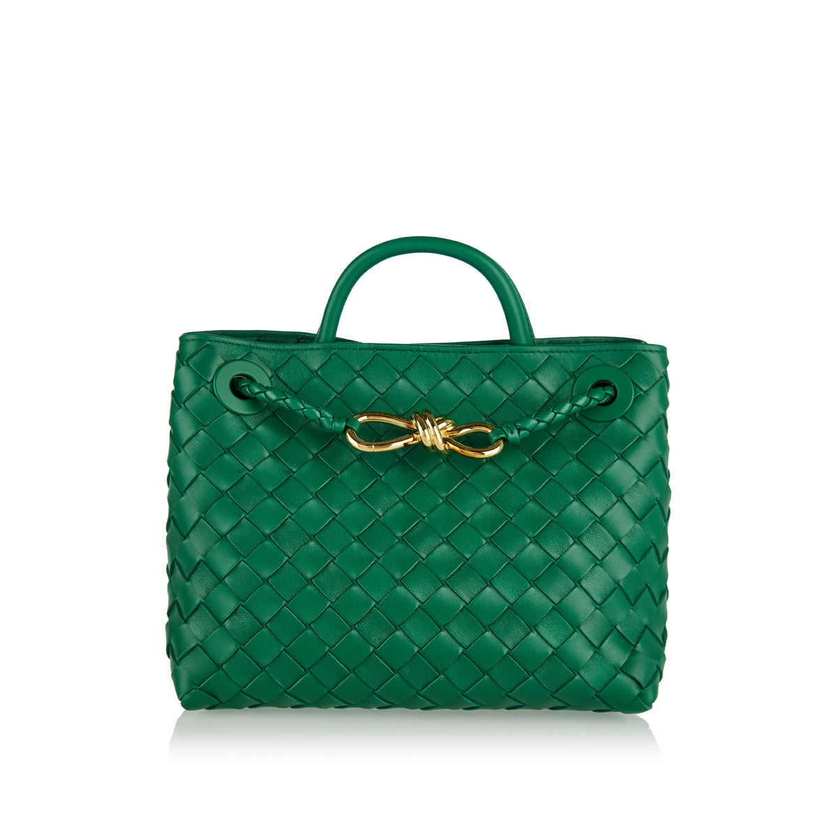 Andiamo Small Leather Tote Bag Bottega veneta оригінал – Купити в Україні – боковий вид