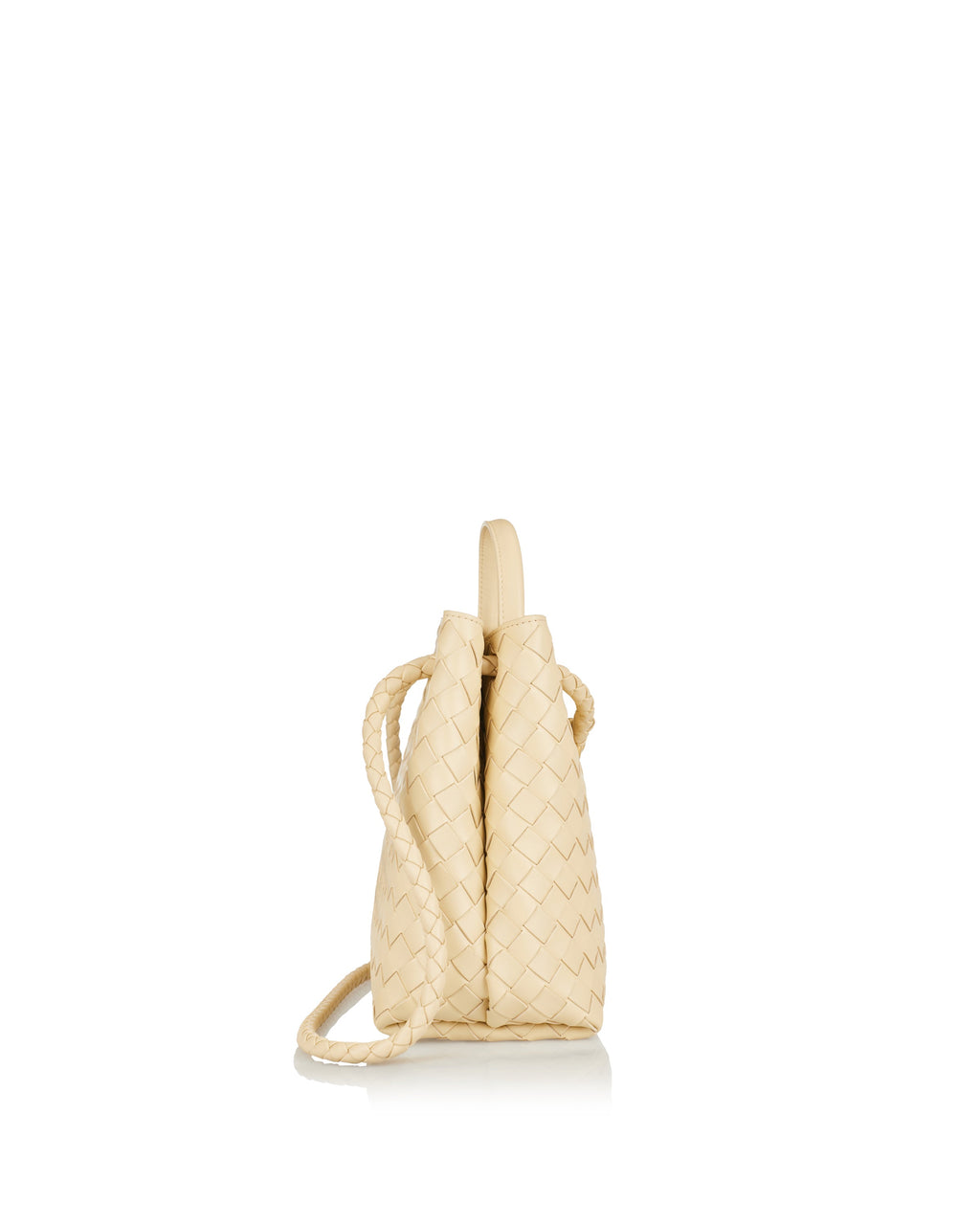 Оригінальна Andiamo Intrecciato Leather Tote Bag Bottega veneta – вид ззаду