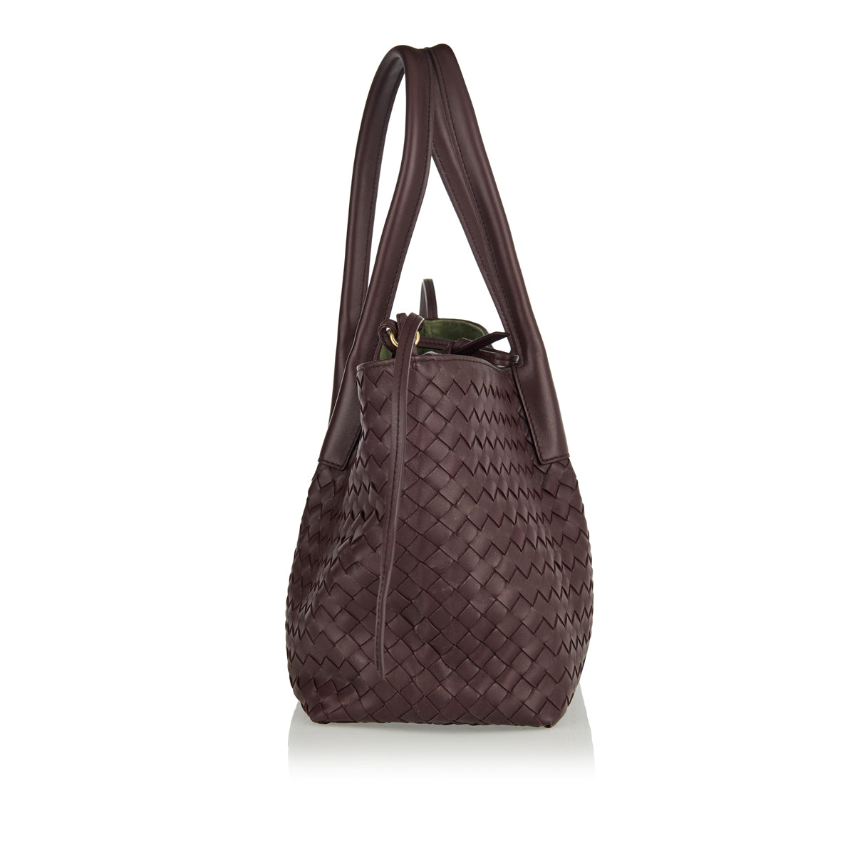 Pinacoteca Medium Intrecciato Leather Tote Bottega veneta – Гарантія оригінальності – вид ззаду