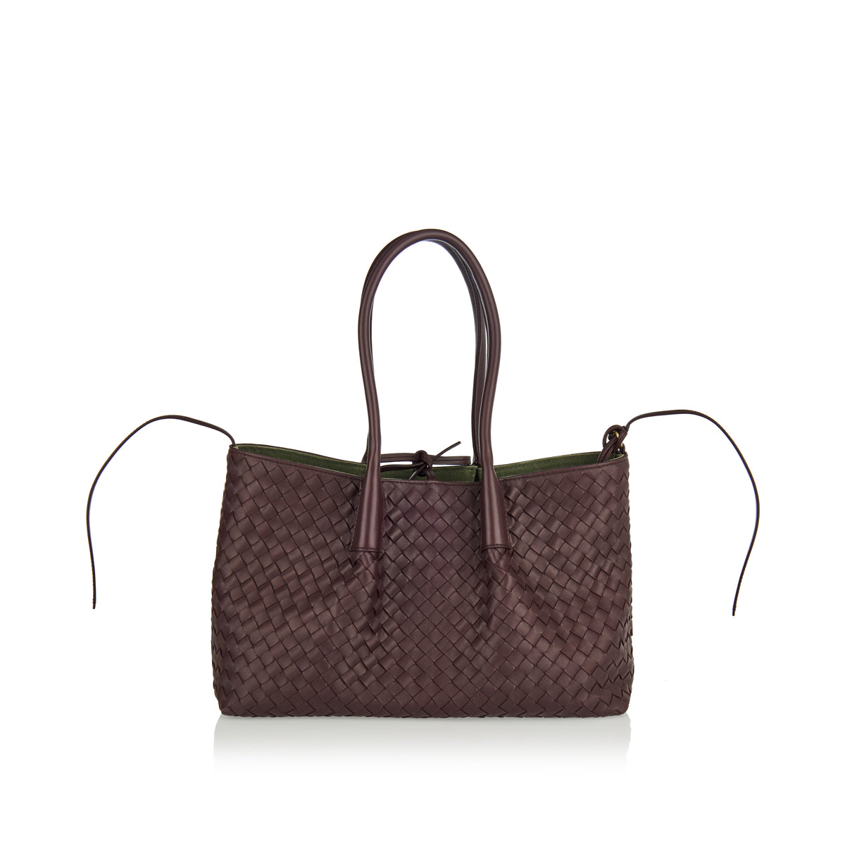 Pinacoteca Medium Intrecciato Leather Tote Bottega veneta – Гарантія оригінальності – детальний вид