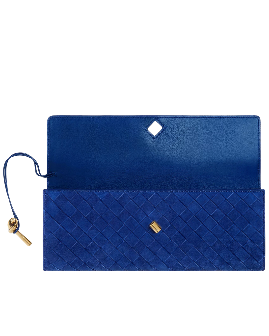 Andiamo Intrecciato Suede Leather Clutch Bag Bottega veneta – Гарантія оригінальності – вид ззаду