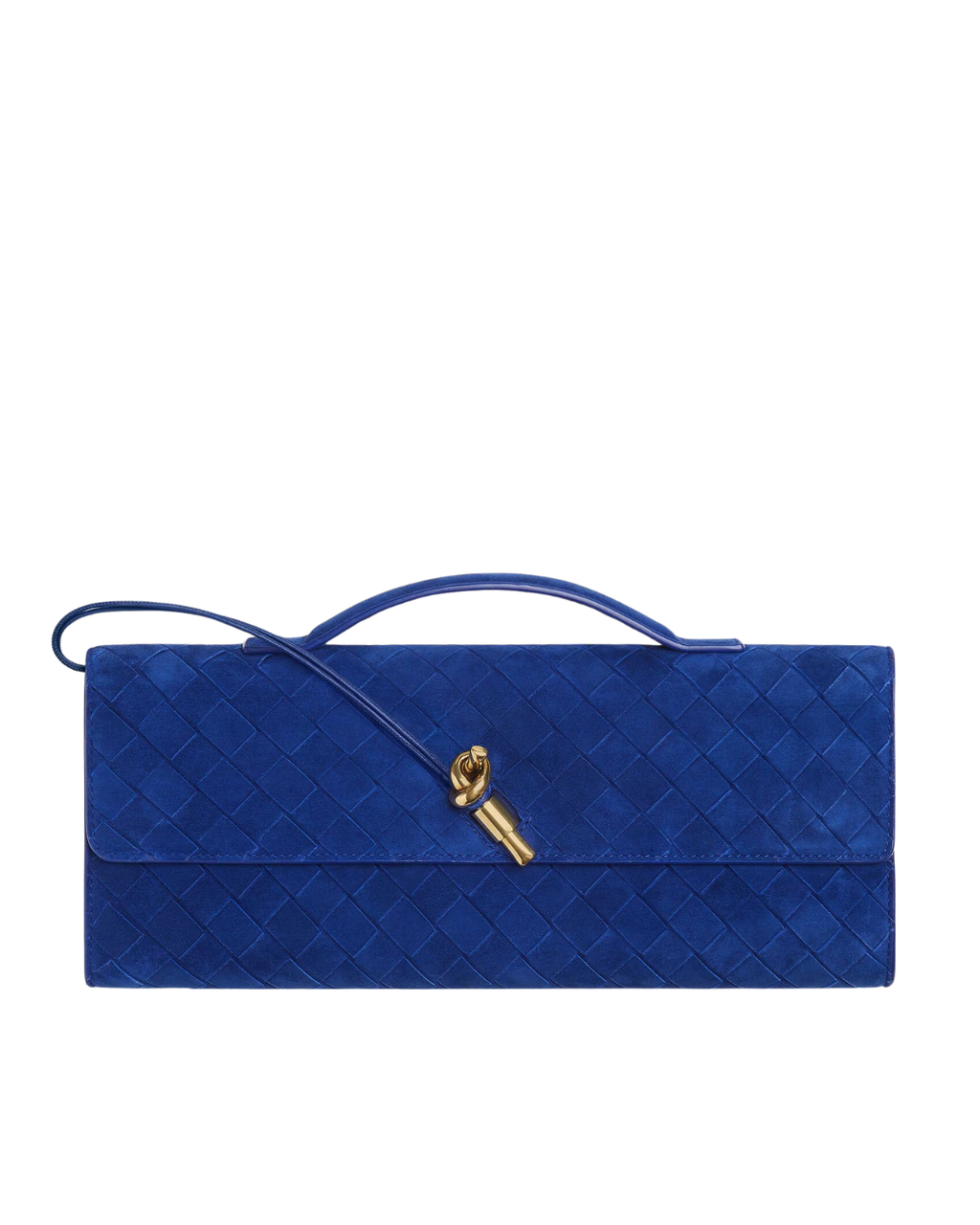 Andiamo Intrecciato Suede Leather Clutch Bag Bottega veneta – Гарантія оригінальності – боковий вид