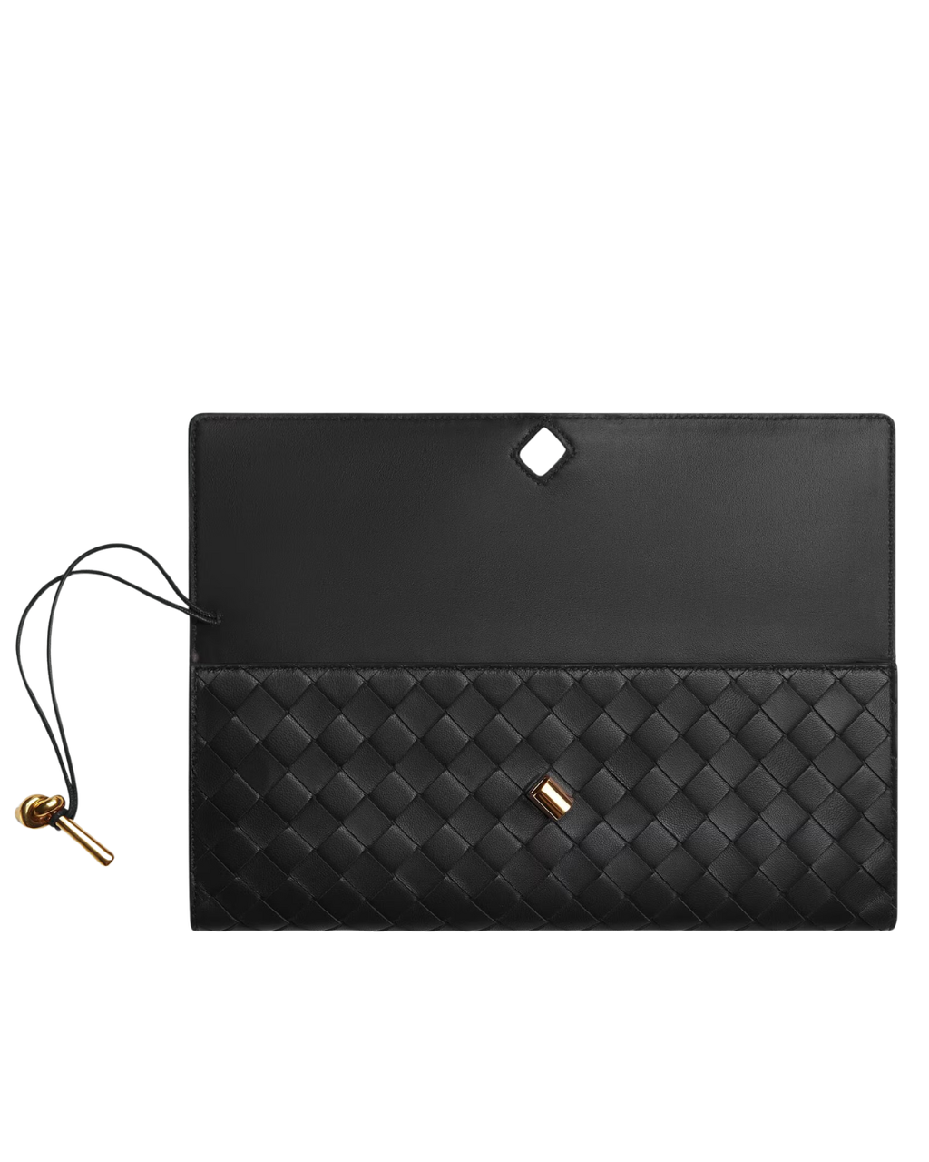 Andiamo Intrecciato Leather Clutch Bag Bottega veneta оригінал – Купити в Україні – збільшений вид