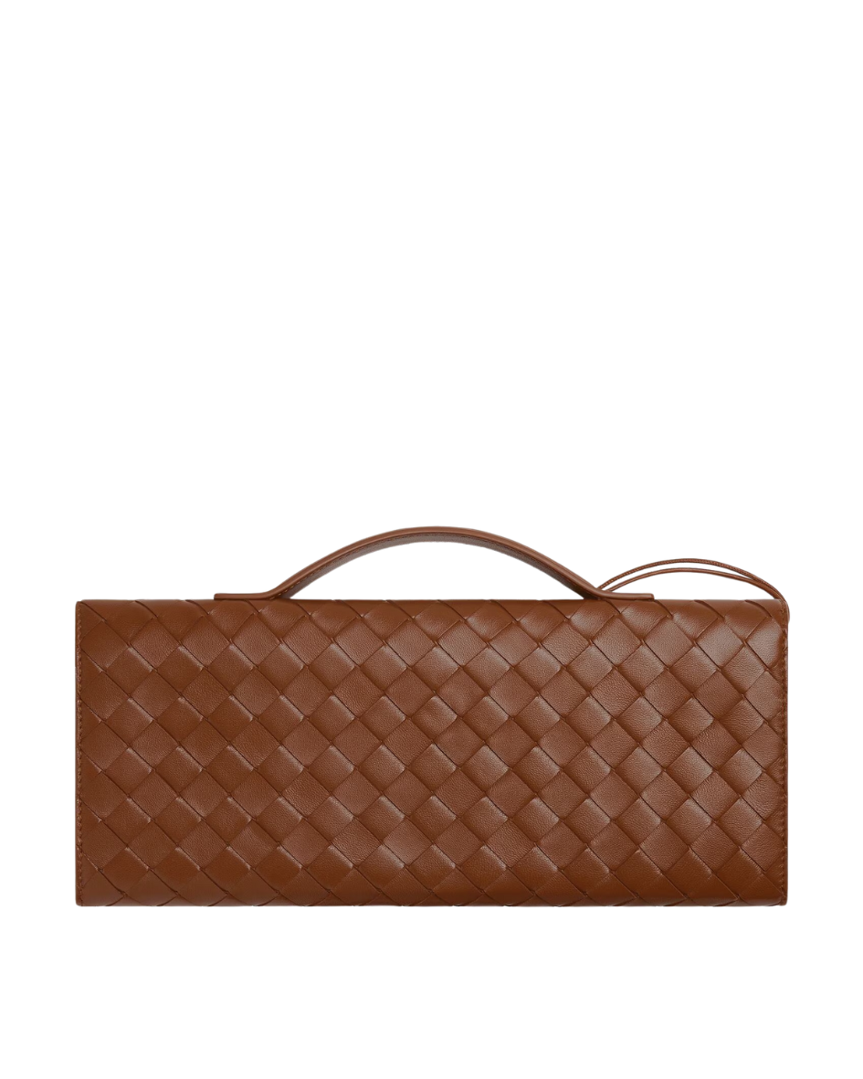 Andiamo Intrecciato Leather Clutch Bag Bottega veneta оригінал – Купити в Україні – збільшений вид
