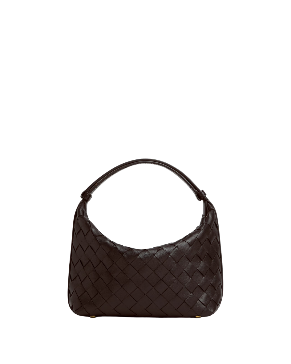 Mini Wallace Intrecciato Leather Shoulder Bag Bottega veneta оригінал – Купити в Україні – боковий вид