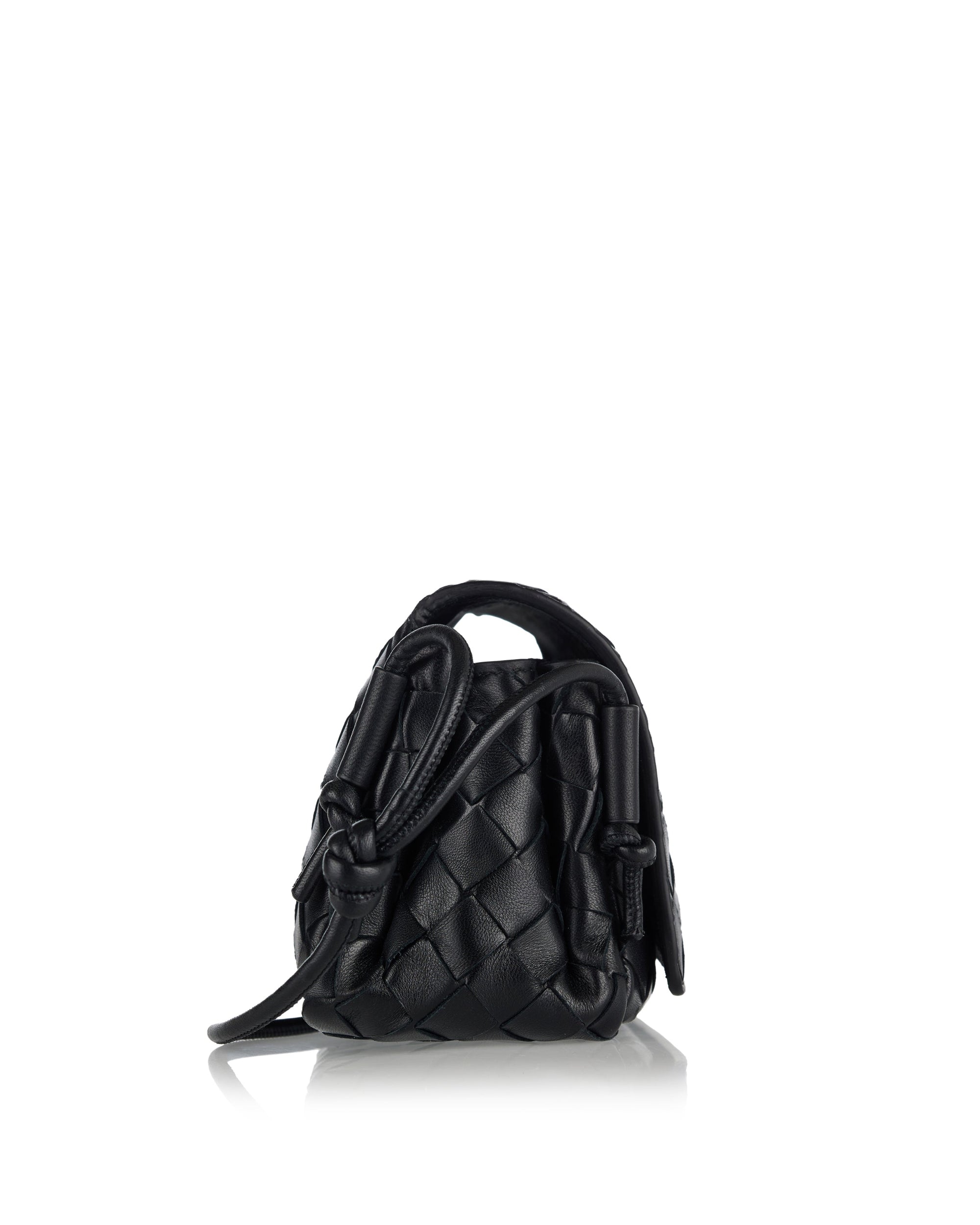 Оригінальна Notturno Leather Shoulder Bag Bottega veneta – вид ззаду