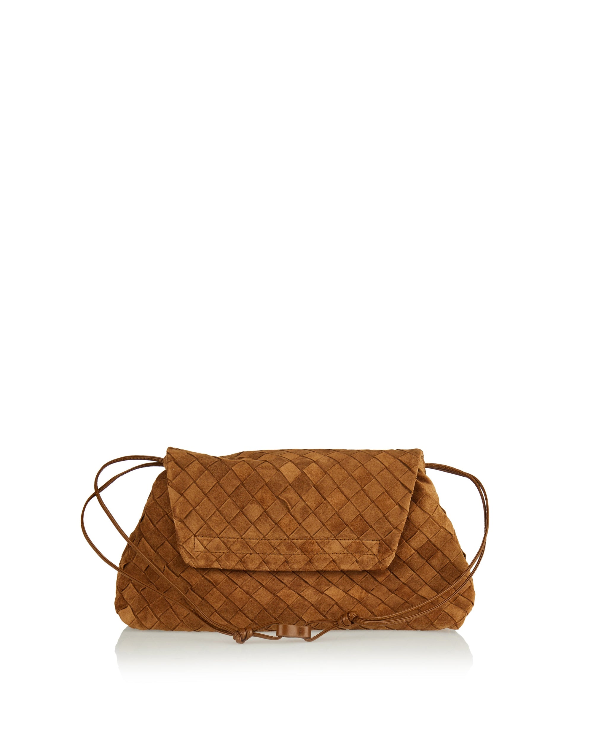 Оригінальна Giorno Intrecciato Suede Dustbag Pouch Bottega veneta – вид ззаду