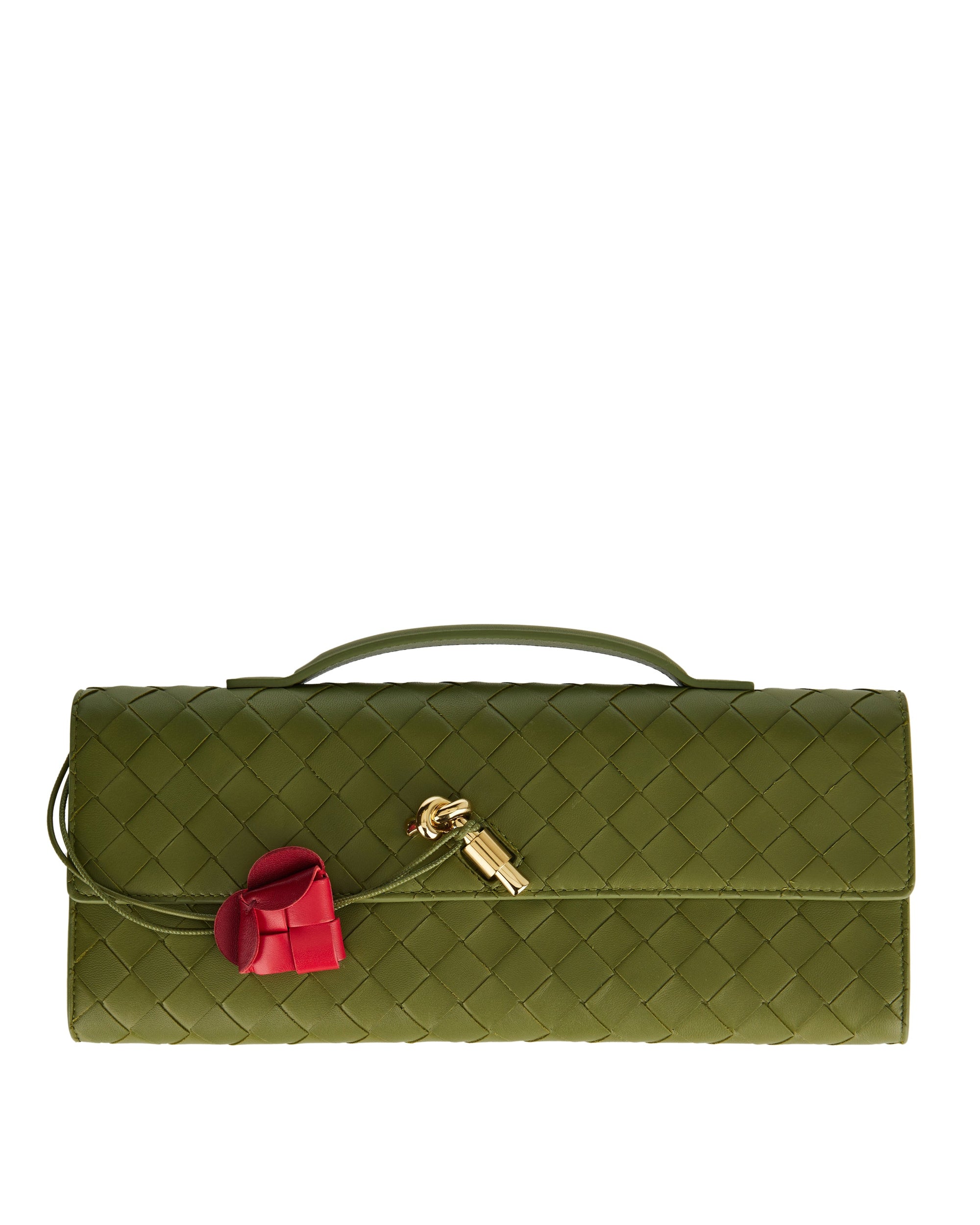 Оригінальна Andiamo Leather Clutch Bag Bottega veneta – боковий вид
