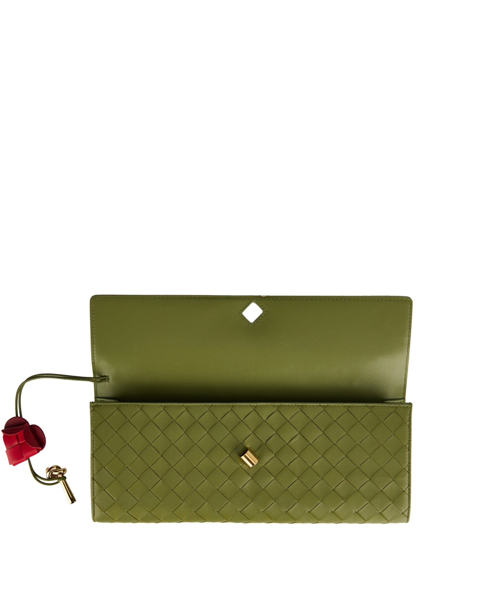 Оригінальна Andiamo Leather Clutch Bag Bottega veneta – вид ззаду