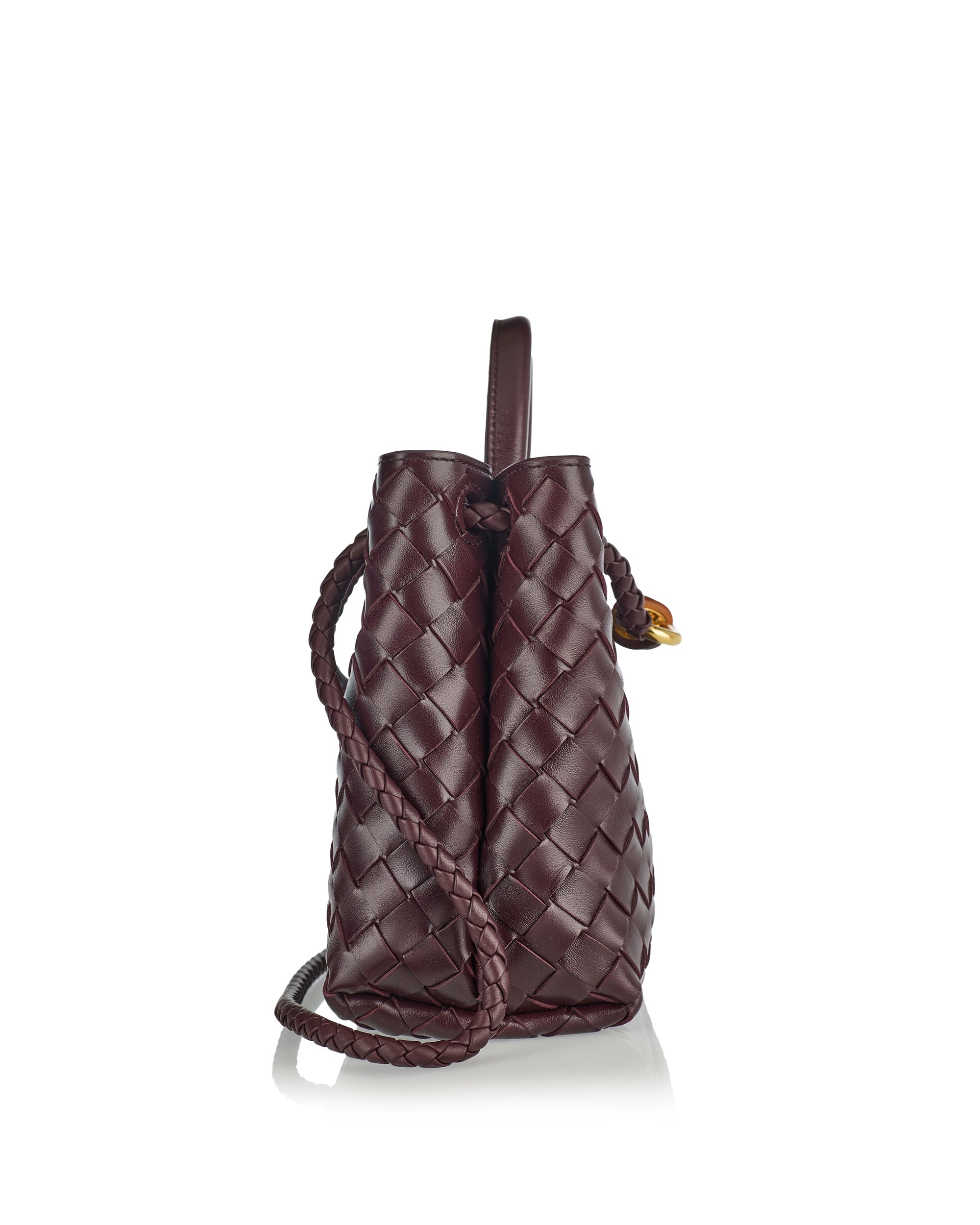Αndiamo Small Leather Bag Bottega veneta оригінал – Купити в Україні – вид ззаду