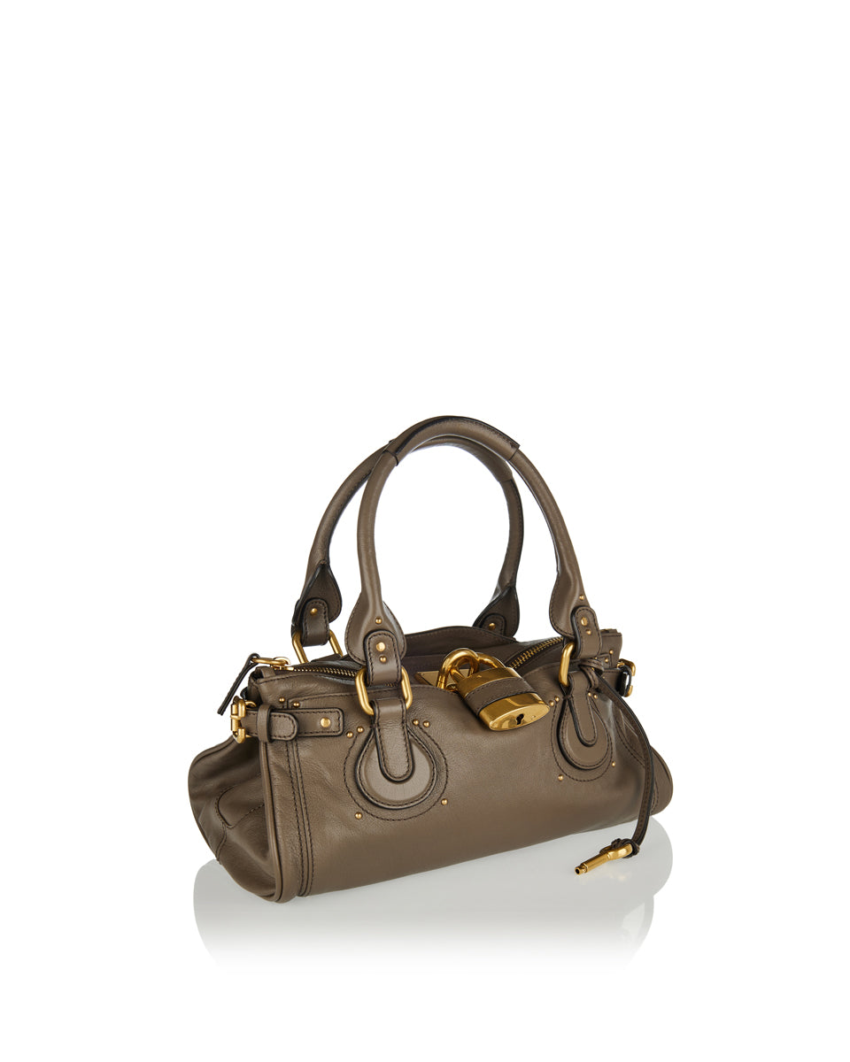 Paddington Grained Leather Shoulder Bag Chloe оригінал – Купити в Україні – вид ззаду