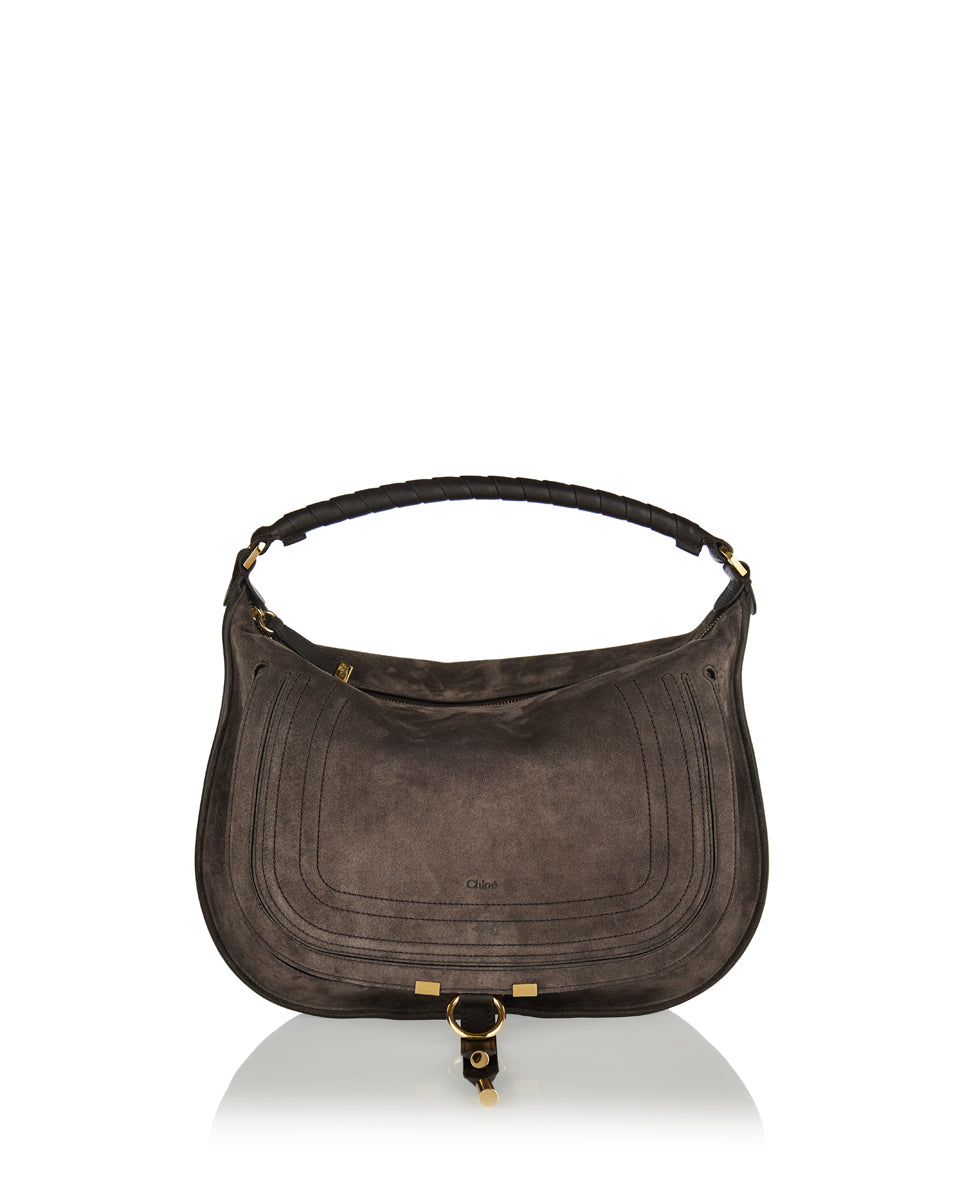 Marcie Suede Shoulder Bag Chloe – Гарантія оригінальності – боковий вид