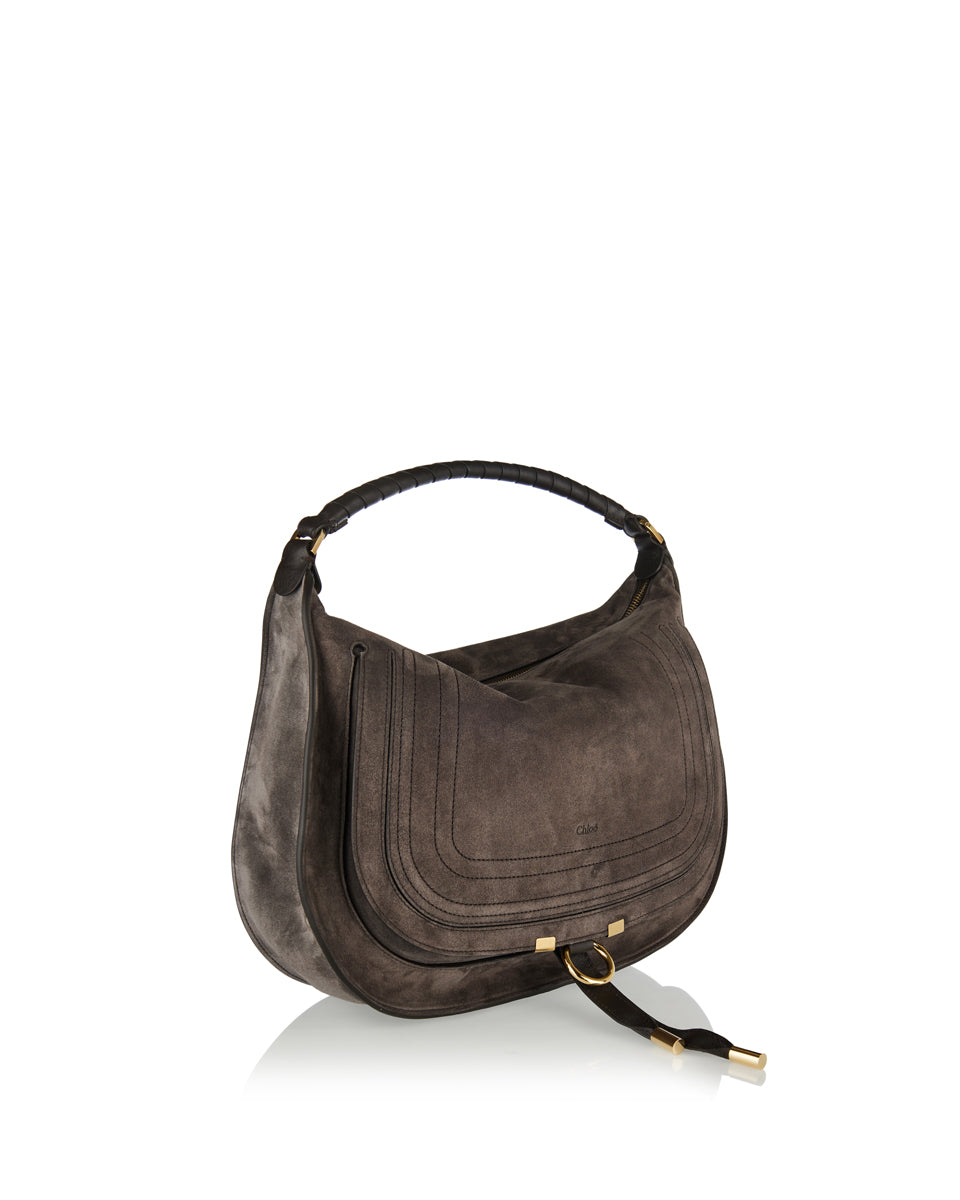 Marcie Suede Shoulder Bag Chloe – Гарантія оригінальності – вид ззаду