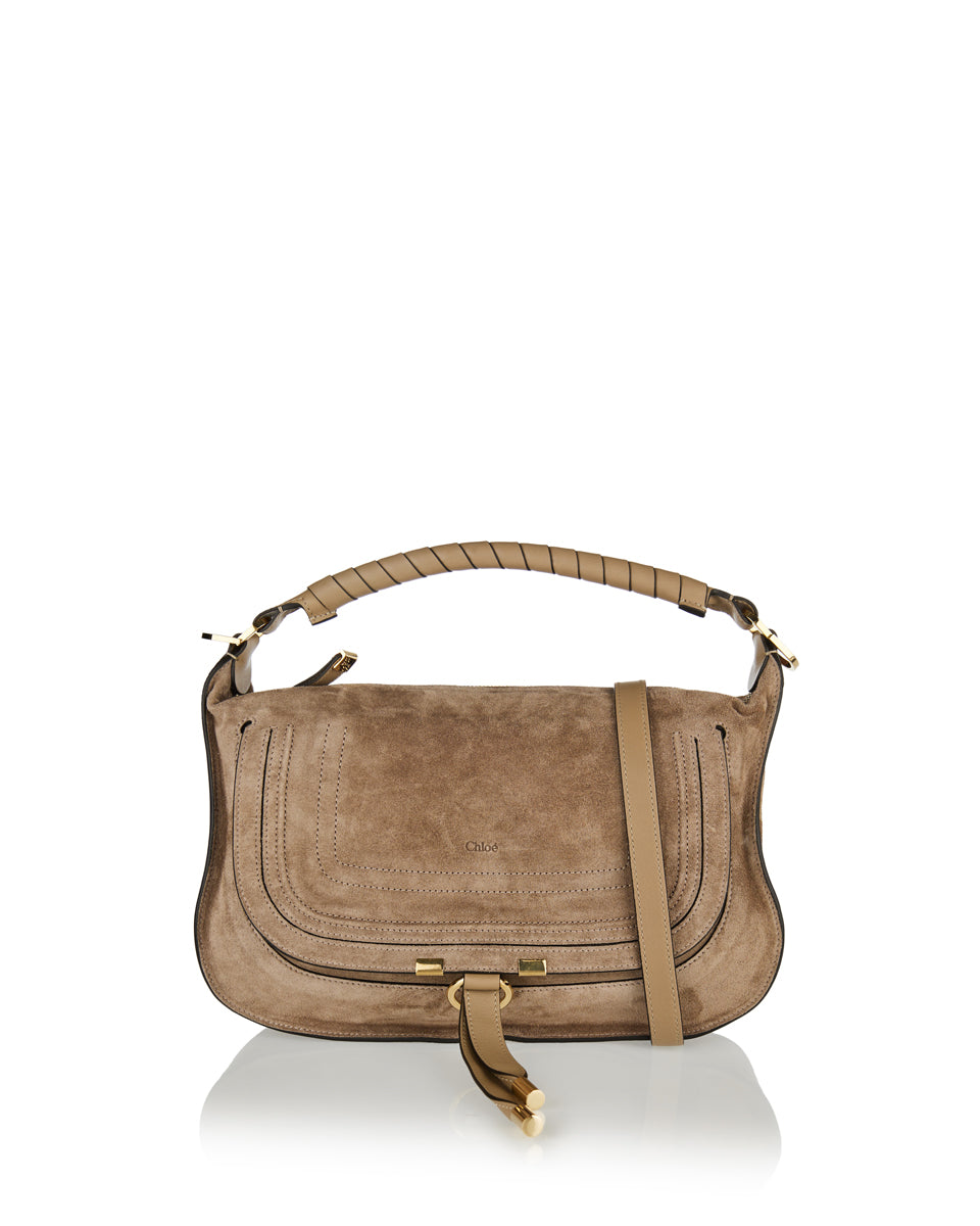 Small Marcie Suede Leather Shoulder Bag Chloe оригінал – Купити в Україні – боковий вид