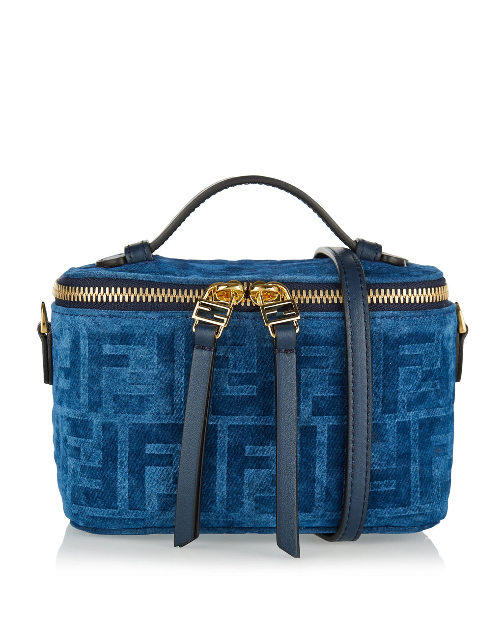 Ff Denim Flocked Mini Vanity Bag Fendi – Гарантія оригінальності – боковий вид