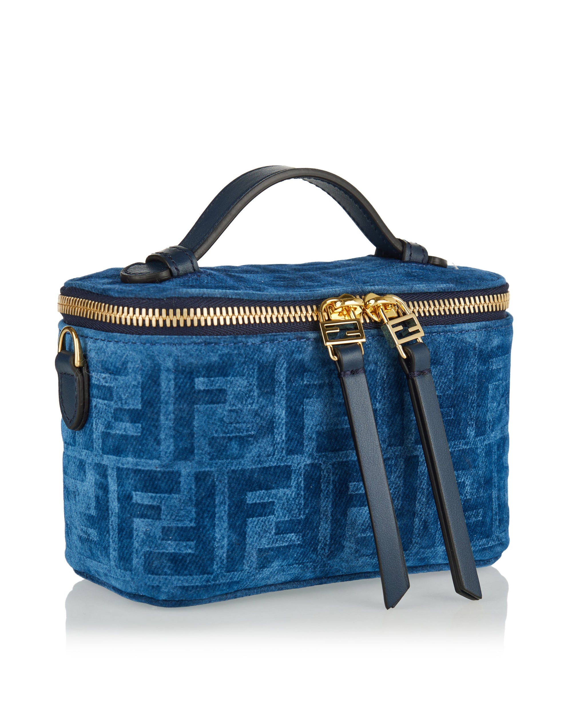 Ff Denim Flocked Mini Vanity Bag Fendi – Гарантія оригінальності – вид ззаду