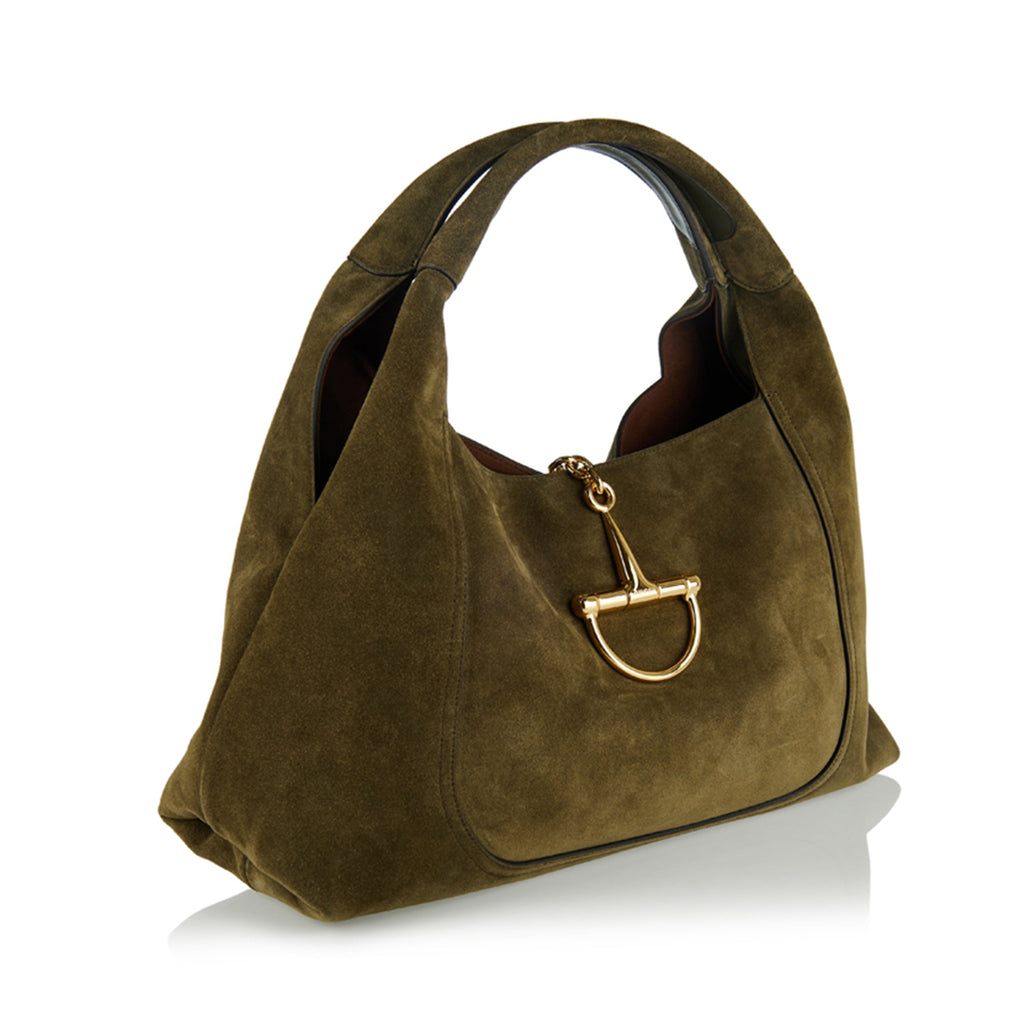 Softbit Maxi Suede Shoulder Bag Gucci оригінал – Купити в Україні – вид ззаду