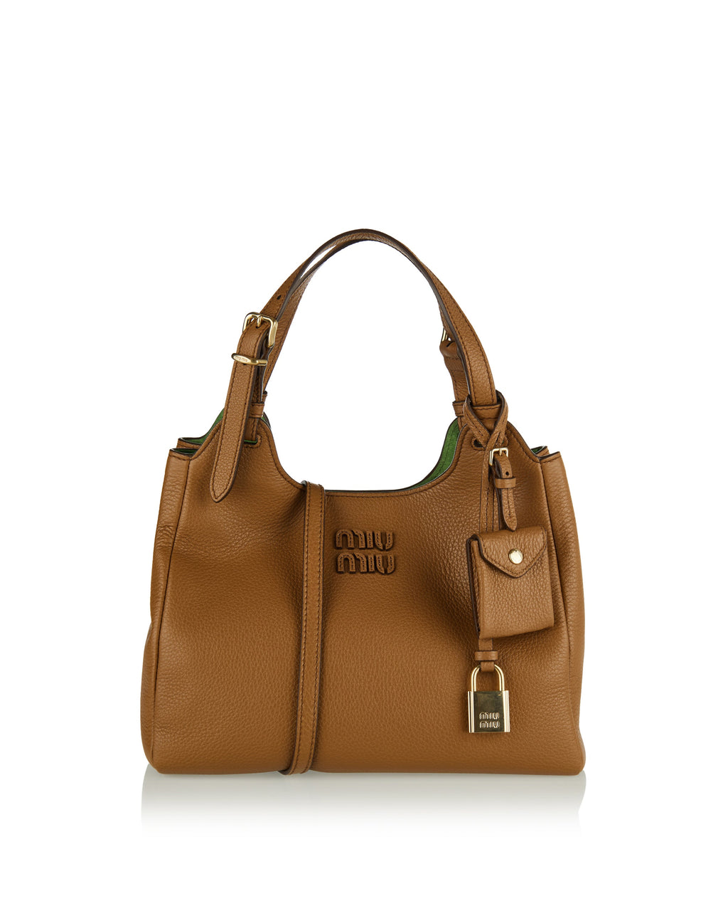 Hammered Leather Handbag Miu miu оригінал – Купити в Україні – боковий вид