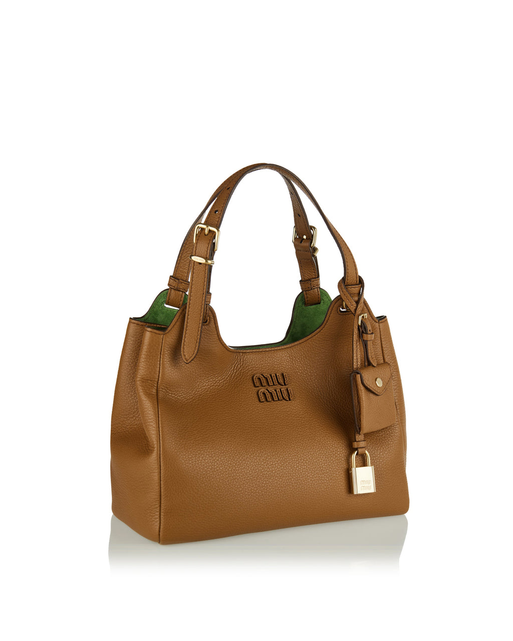 Hammered Leather Handbag Miu miu оригінал – Купити в Україні – вид ззаду