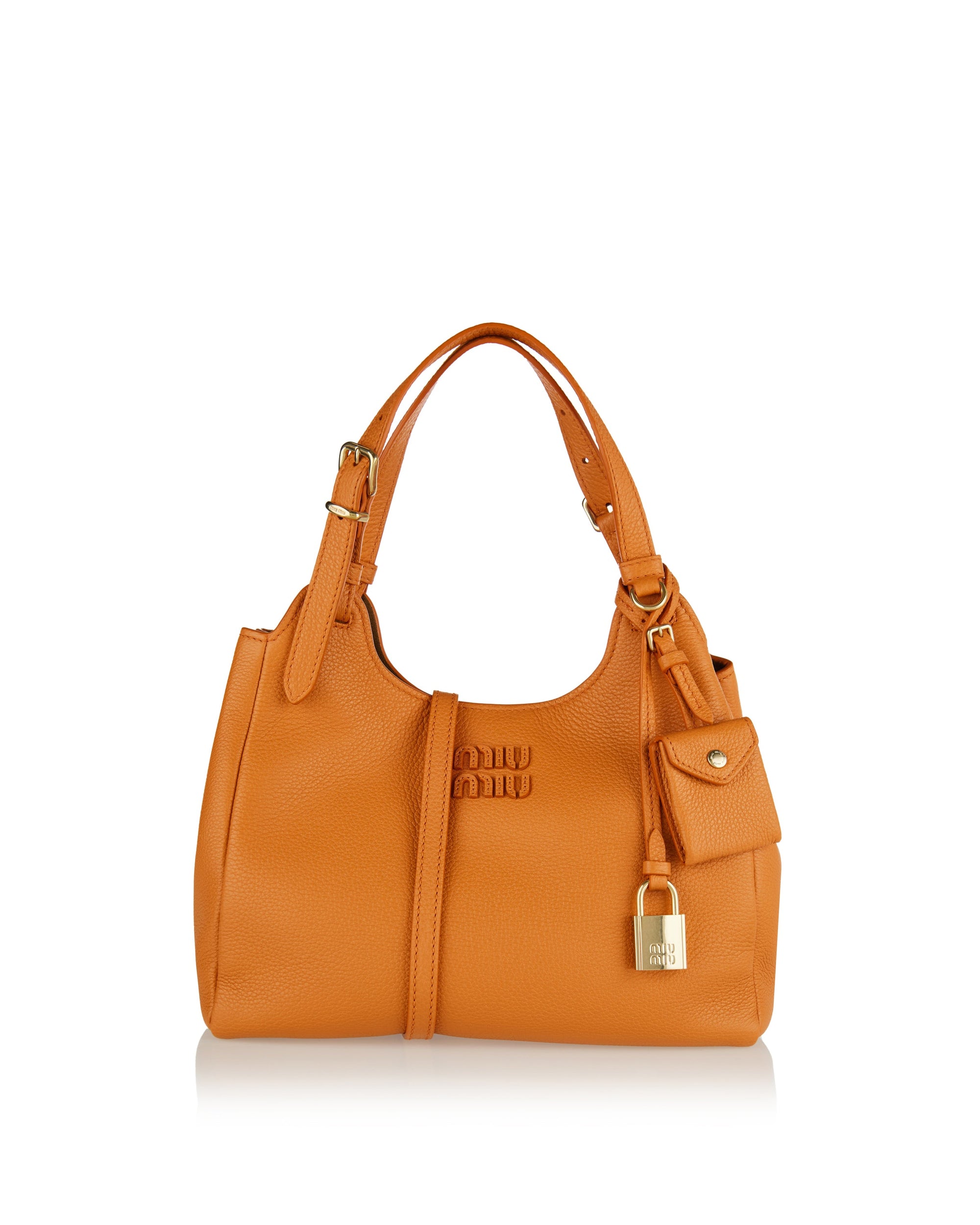 Hammered Leather Handbag Miu miu оригінал – Купити в Україні – боковий вид