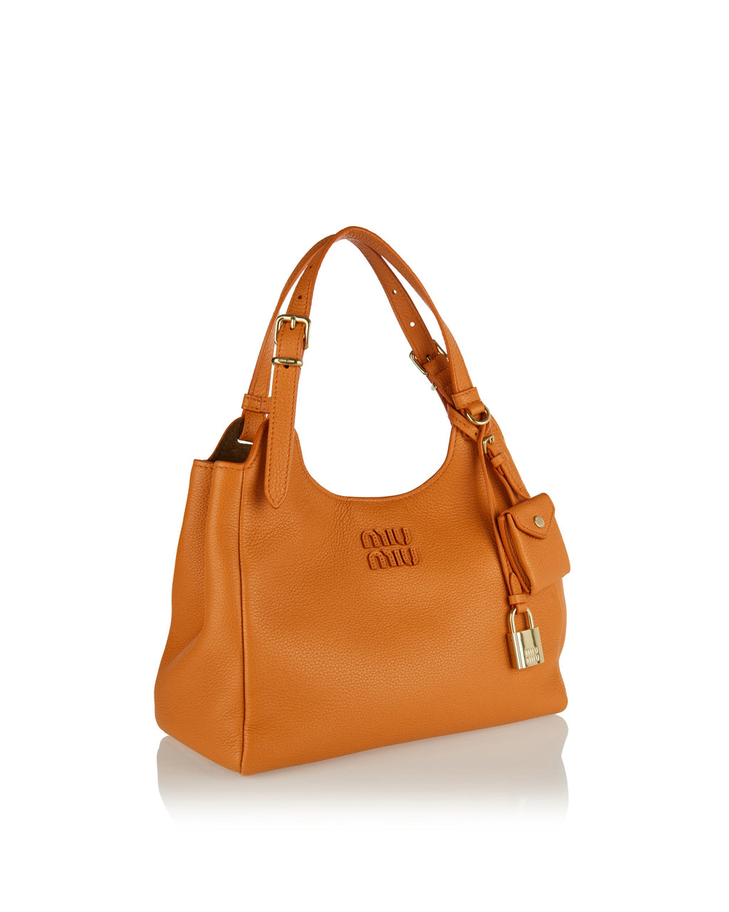 Hammered Leather Handbag Miu miu оригінал – Купити в Україні – вид ззаду