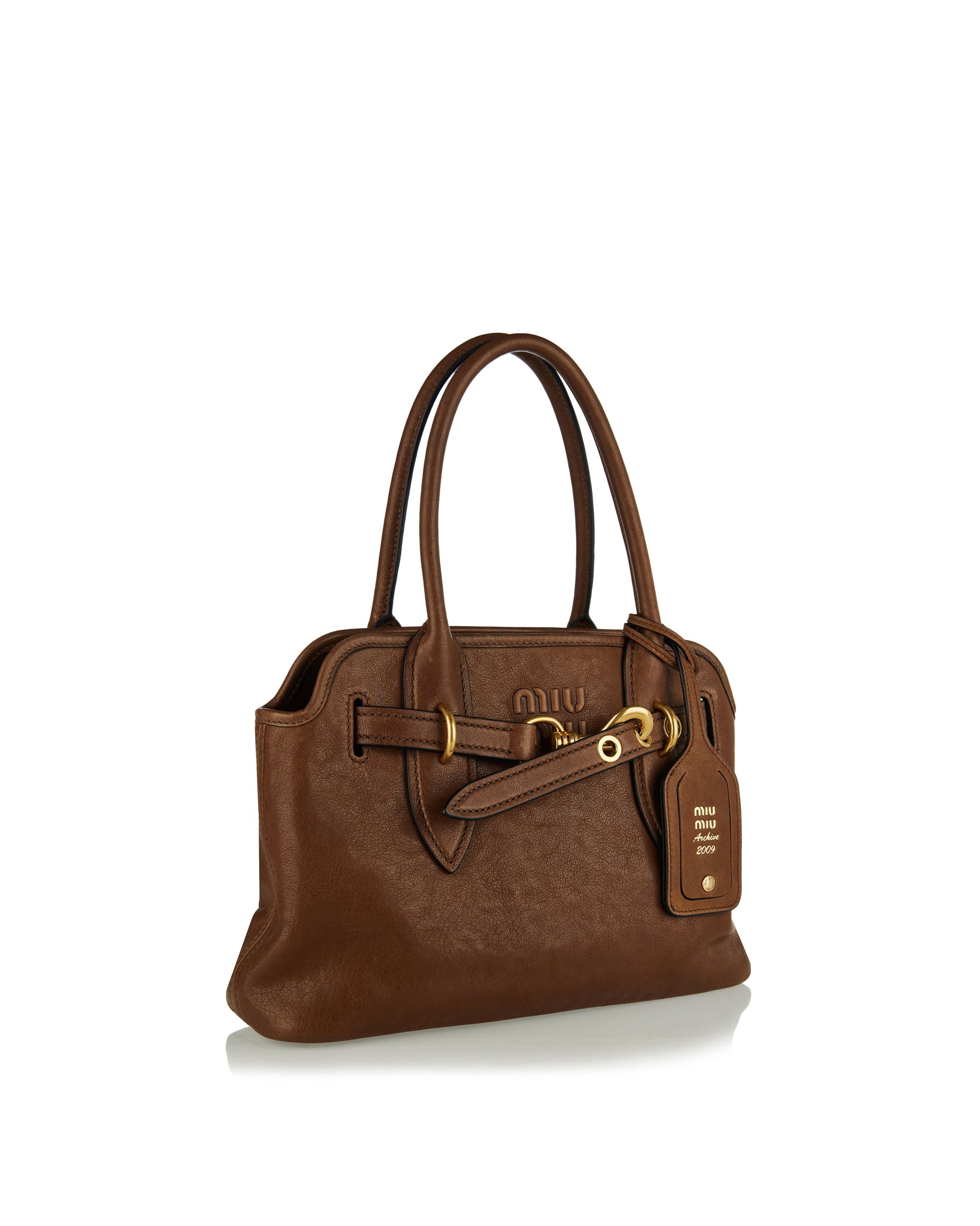 Оригінальна Aventure Leather Shoulder Bag Miu miu – вид ззаду