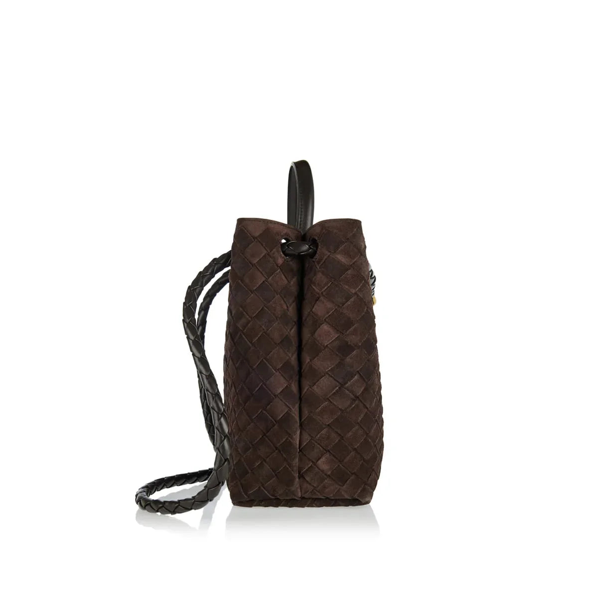 Оригінальна Andiamo Intrecciato Leather Tote Bag Bottega veneta – вид ззаду