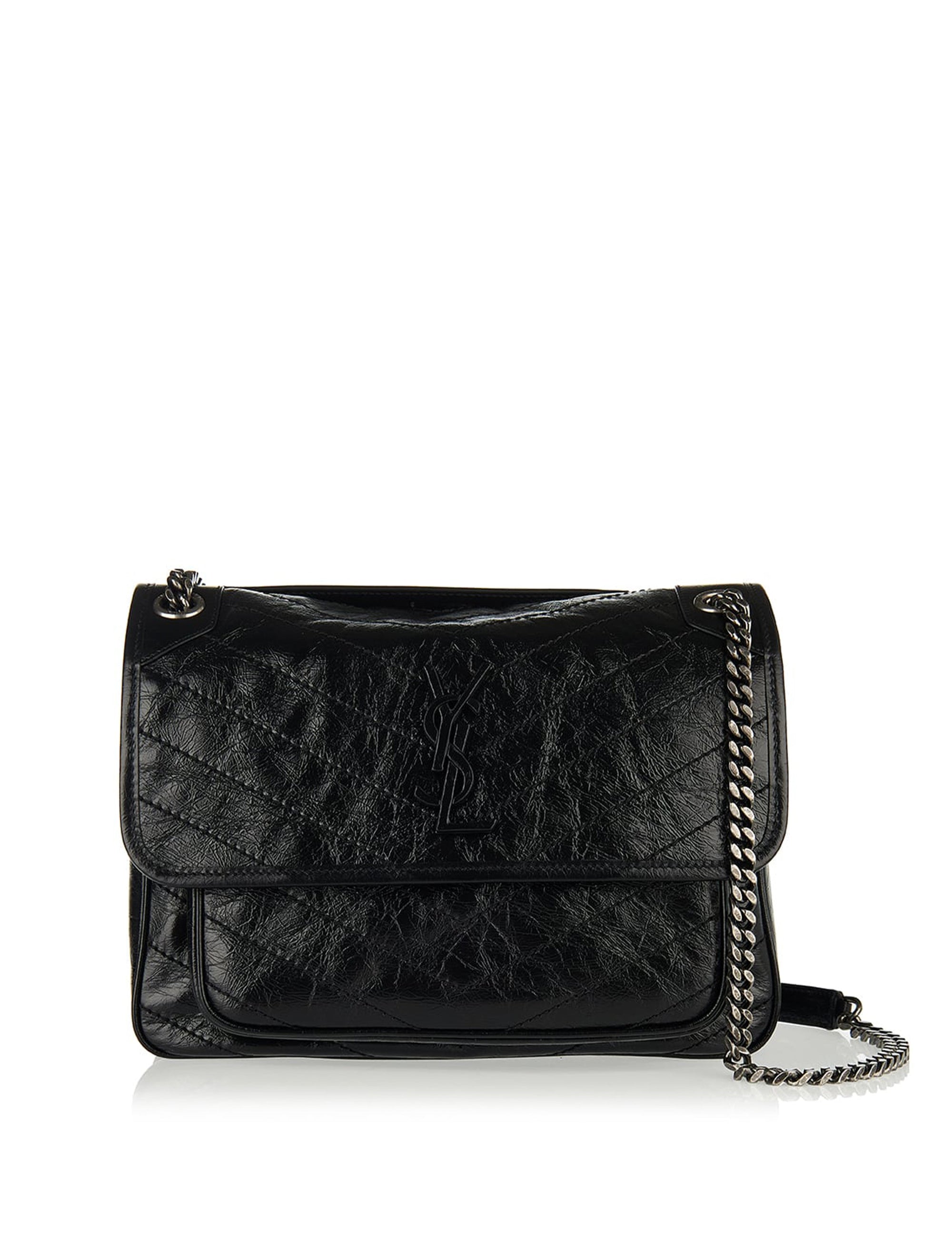 Niki Medium Vintage Leather Shoulder Bag Saint laurent – Гарантія оригінальності – боковий вид