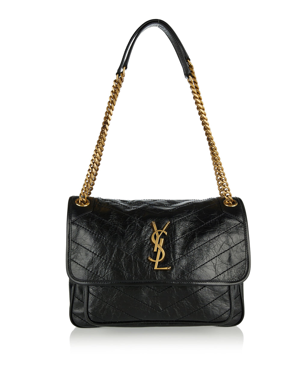 Niki Medium Leather Shoulder Bag Saint laurent оригінал – Купити в Україні – боковий вид