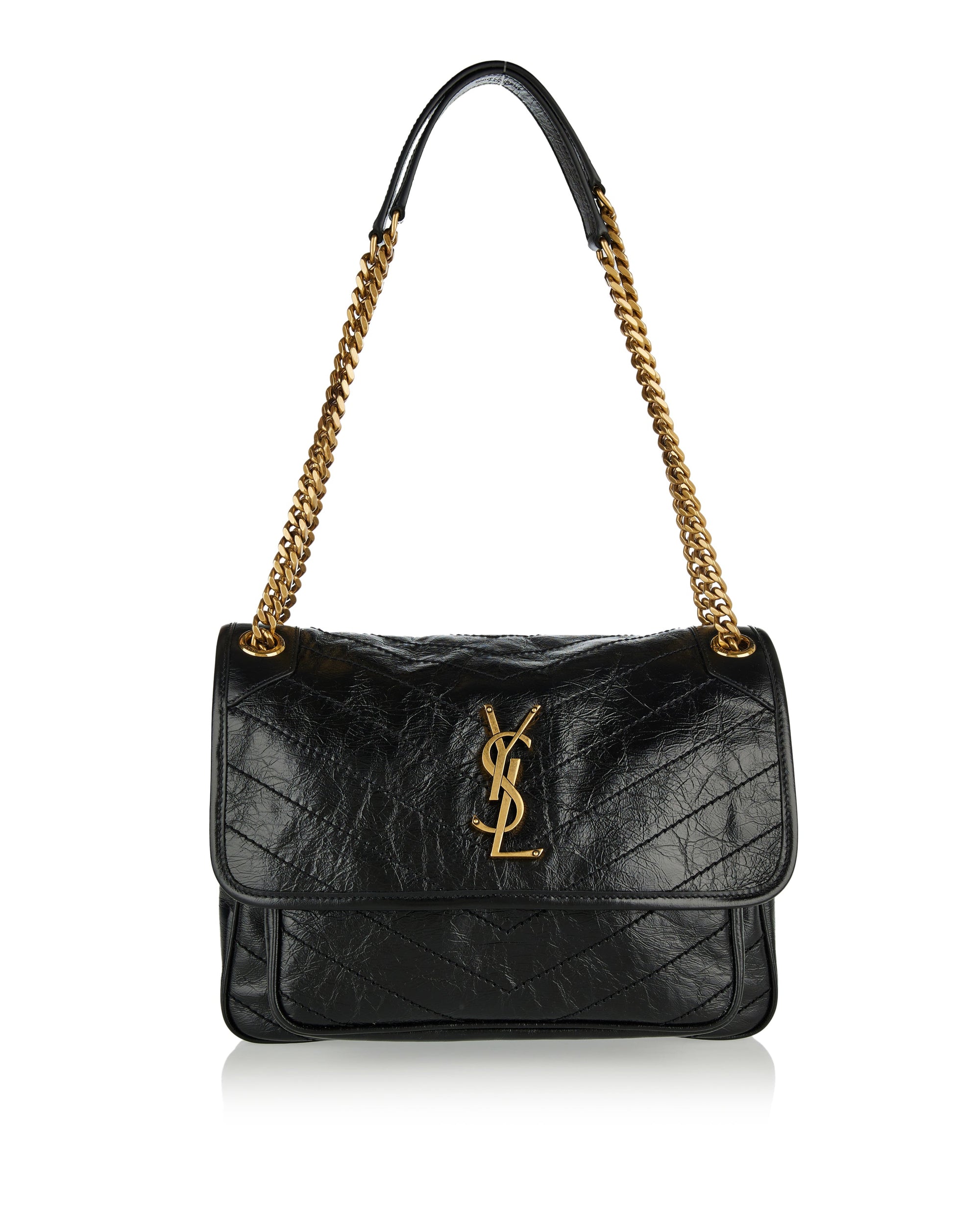 Niki Medium Leather Shoulder Bag Saint laurent оригінал – Купити в Україні – боковий вид