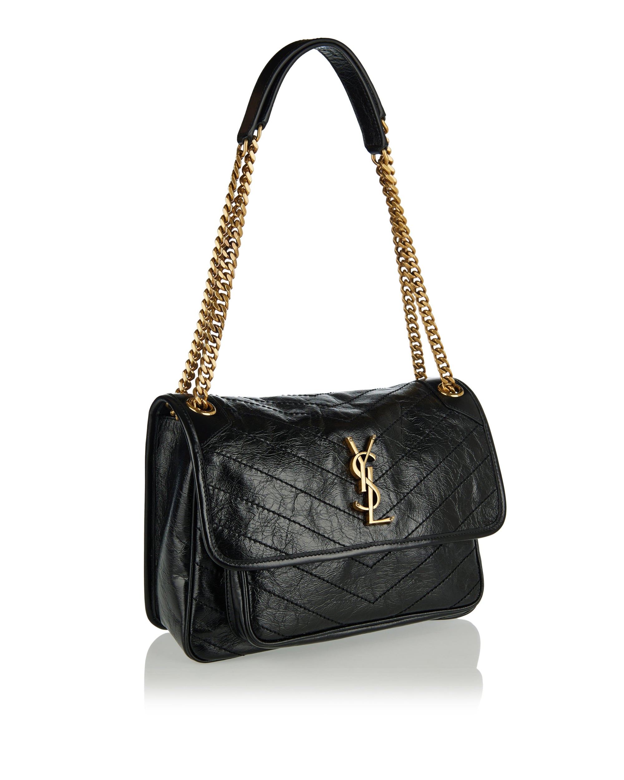 Niki Medium Leather Shoulder Bag Saint laurent оригінал – Купити в Україні – вид ззаду