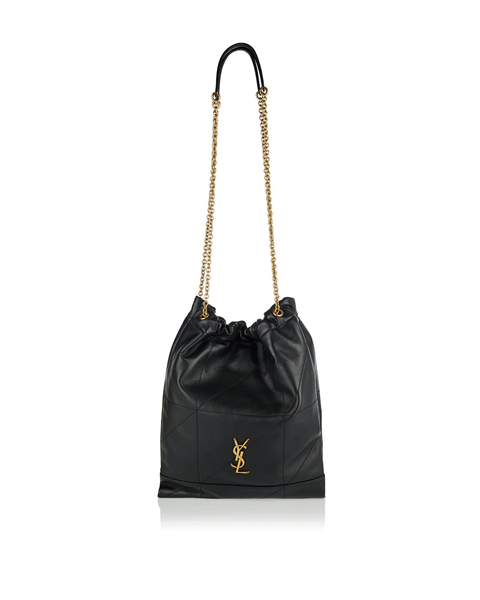 Jamie Quilted Leather Shoulder Bag Saint laurent – Гарантія оригінальності – боковий вид