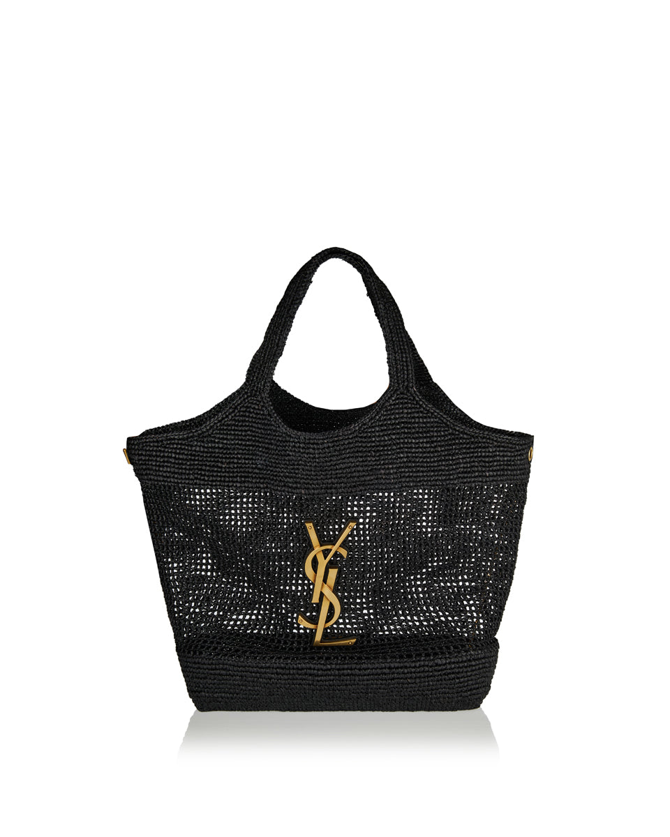 Icare Raffia Tote Bag Saint laurent – Гарантія оригінальності – боковий вид