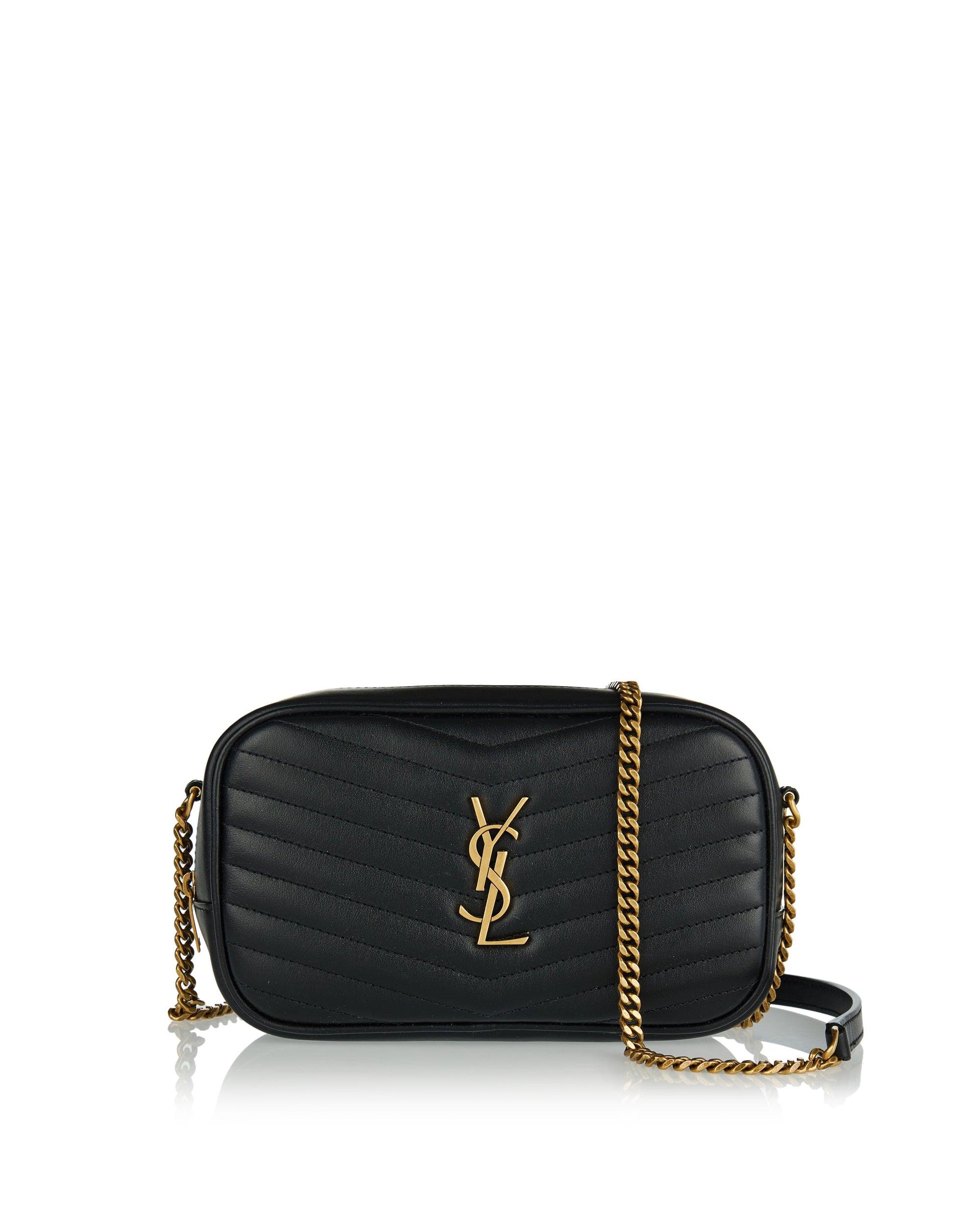 Mini Lou Quilted Leather Bag Saint laurent – Гарантія оригінальності – боковий вид