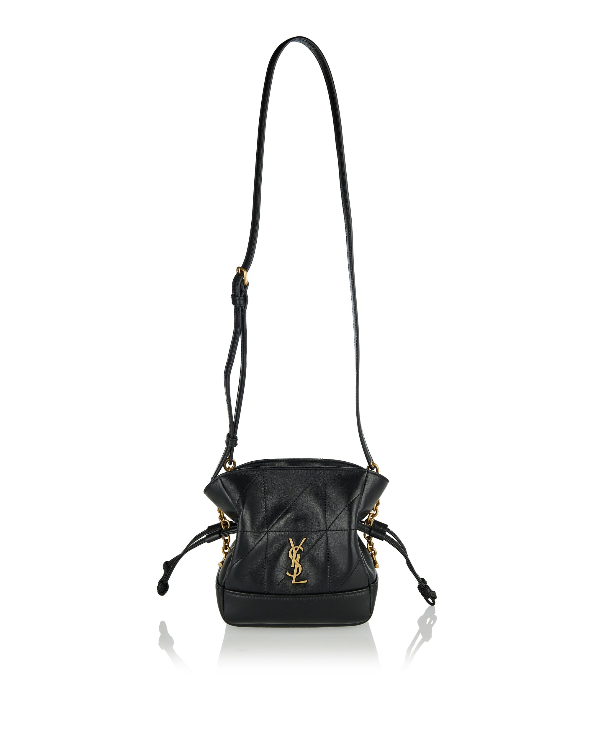 Оригінальна Jamie Mini Leather Shoulder Pouch Saint laurent – боковий вид