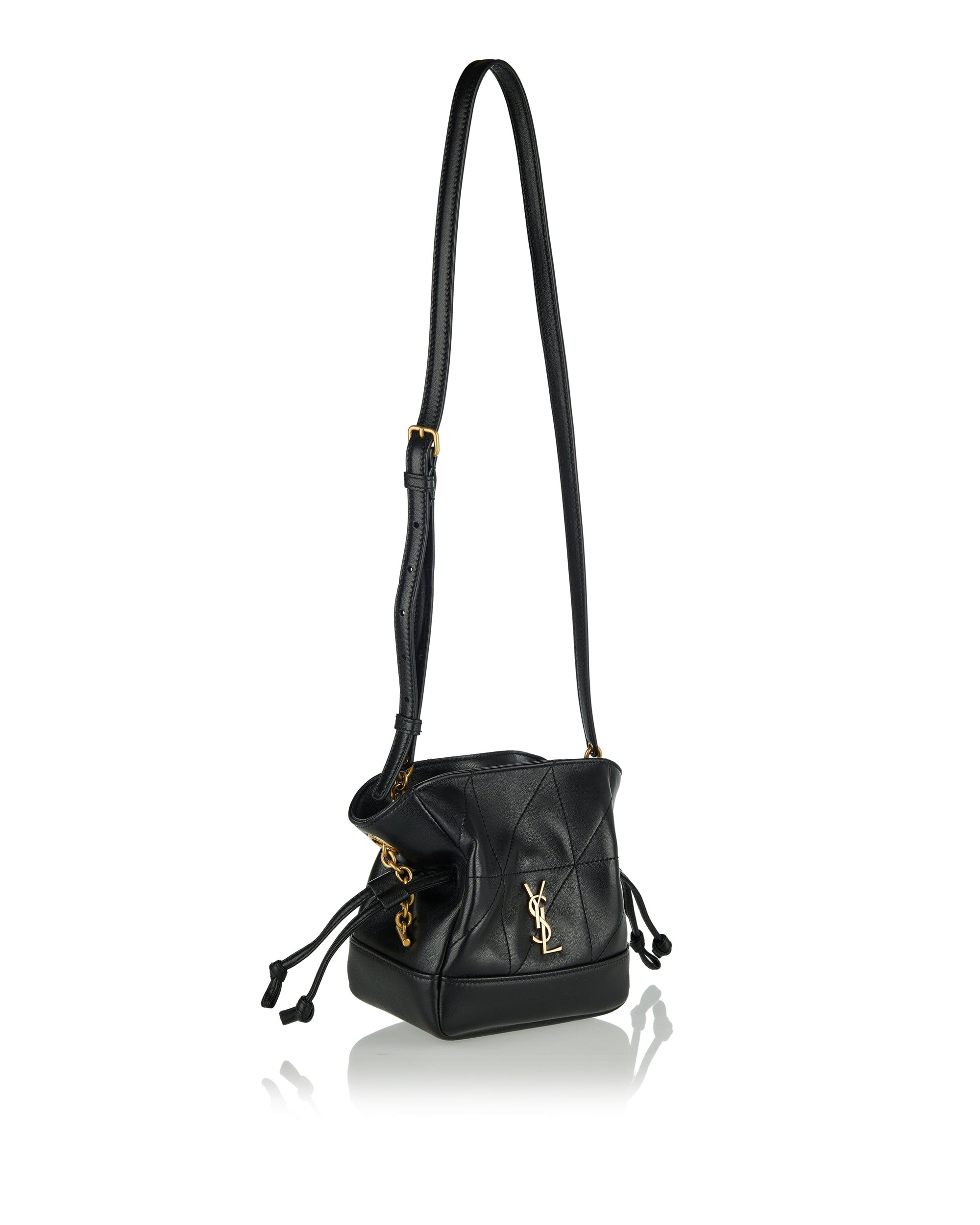 Оригінальна Jamie Mini Leather Shoulder Pouch Saint laurent – вид ззаду